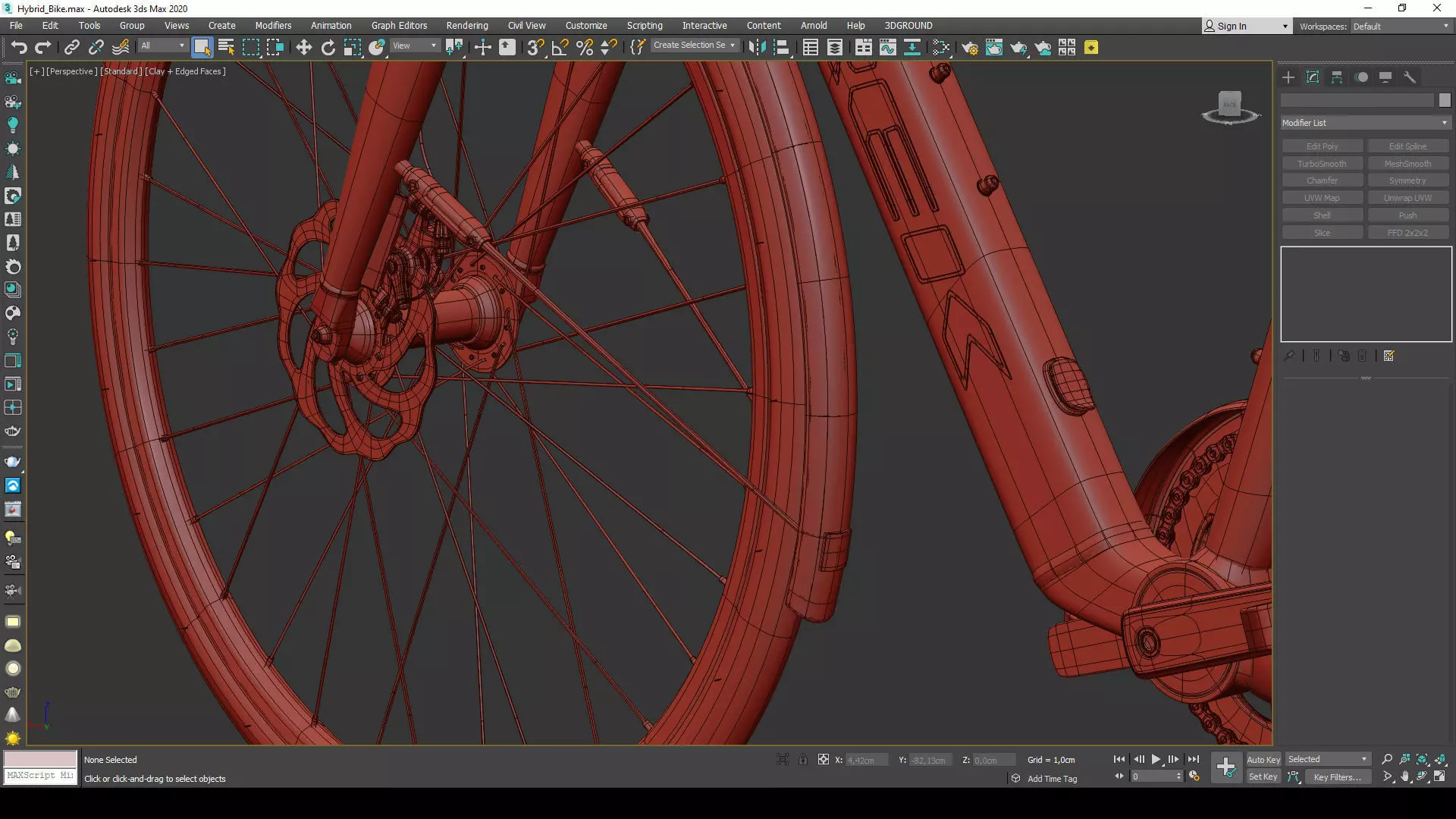 Trek FX 2 Hybrid Bicycle Low-poly 3D model_14