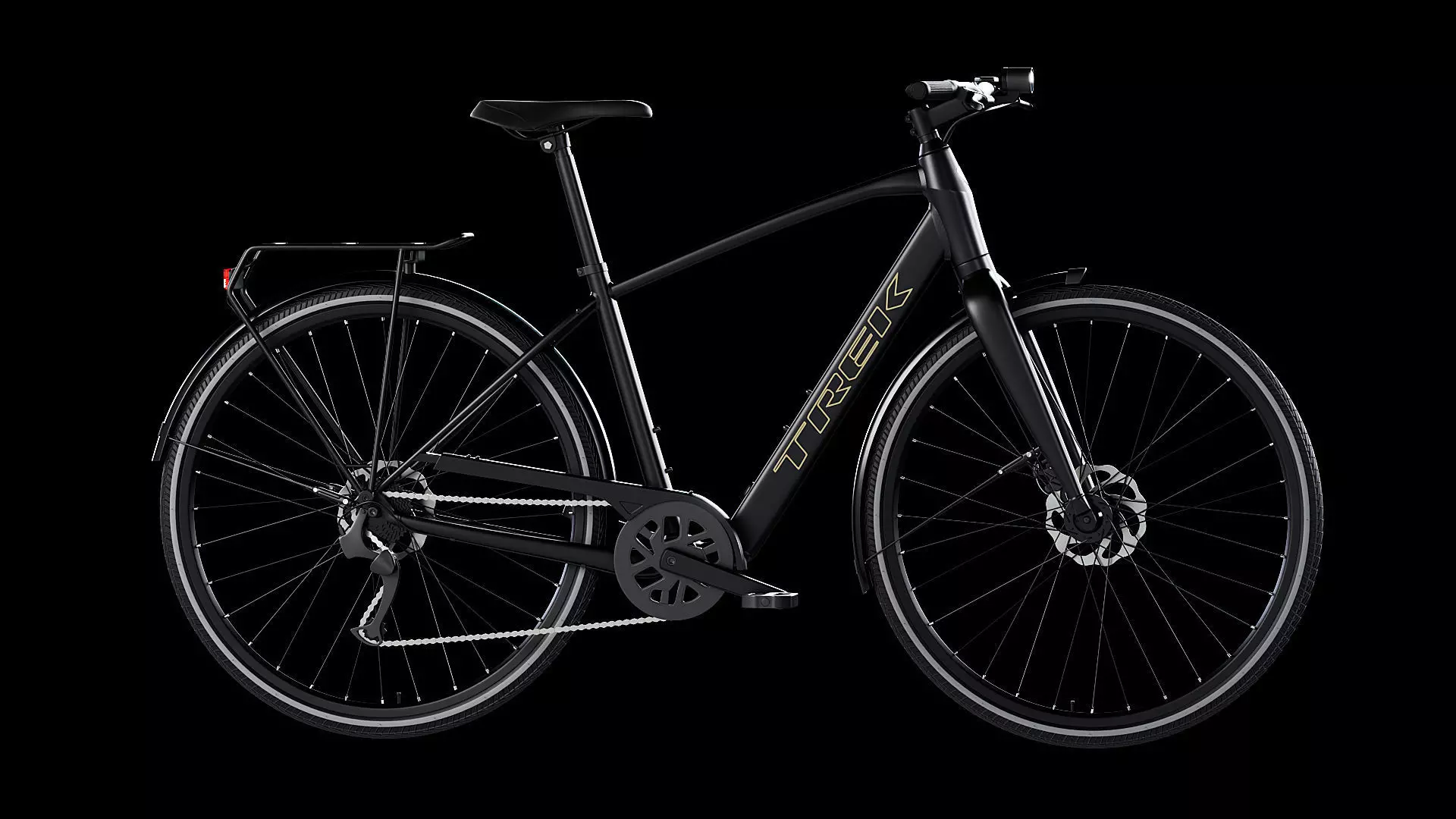 Trek FX 2 Hybrid Bicycle Low-poly 3D model_2