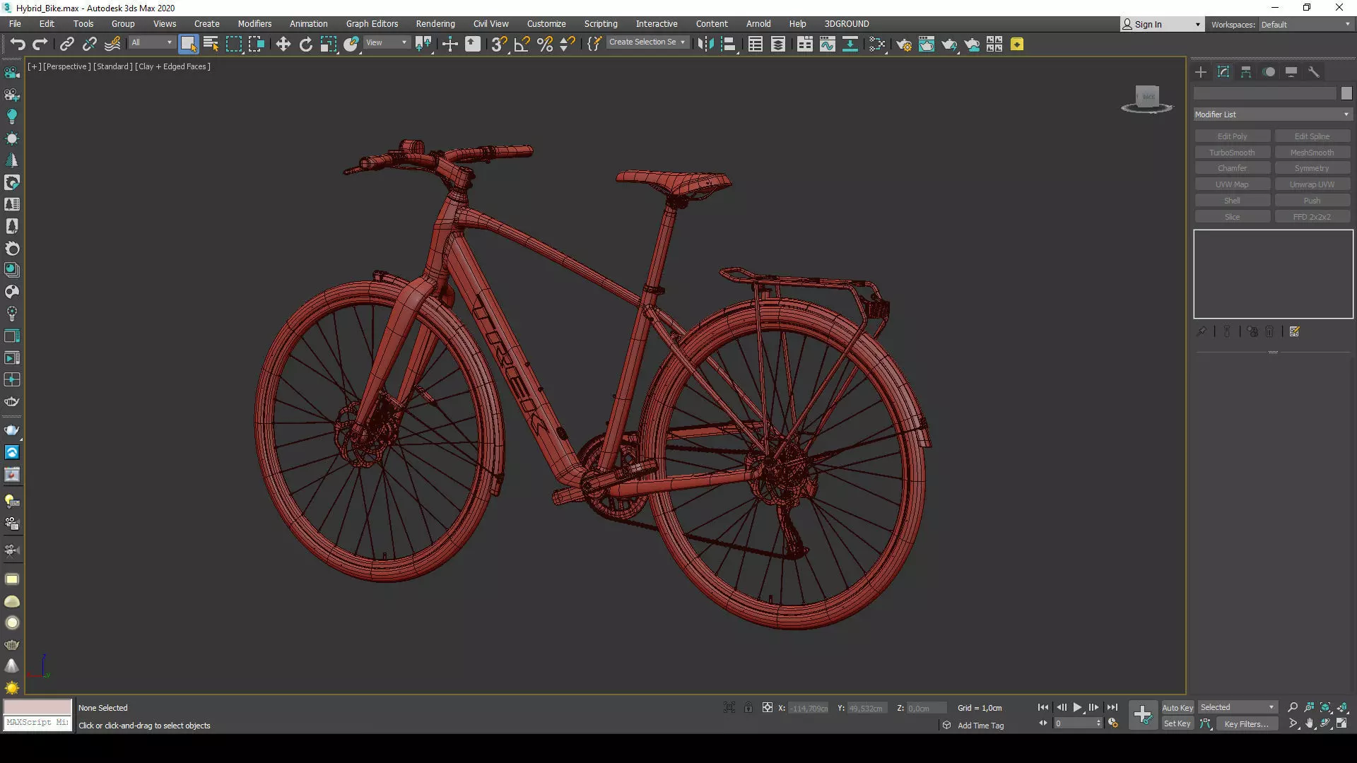 Trek FX 2 Hybrid Bicycle Low-poly 3D model_13