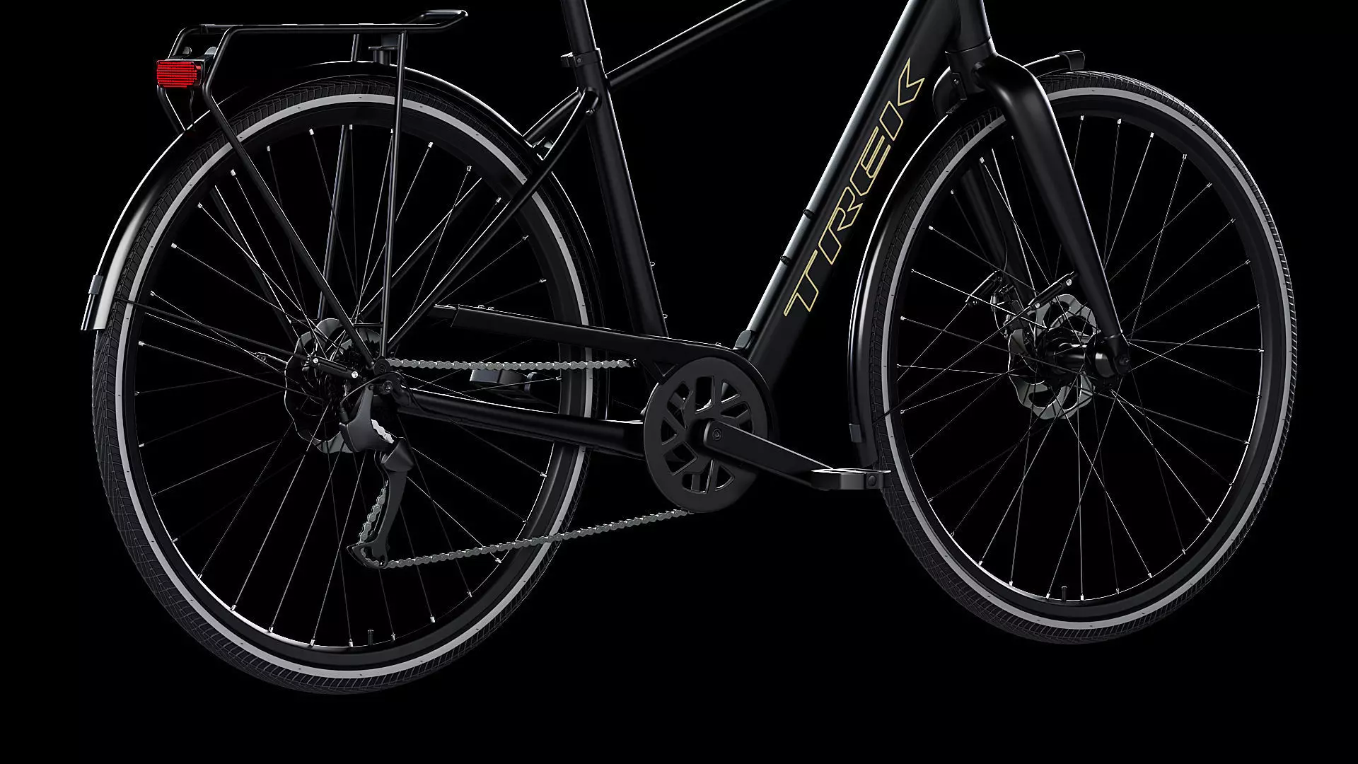 Trek FX 2 Hybrid Bicycle Low-poly 3D model_4