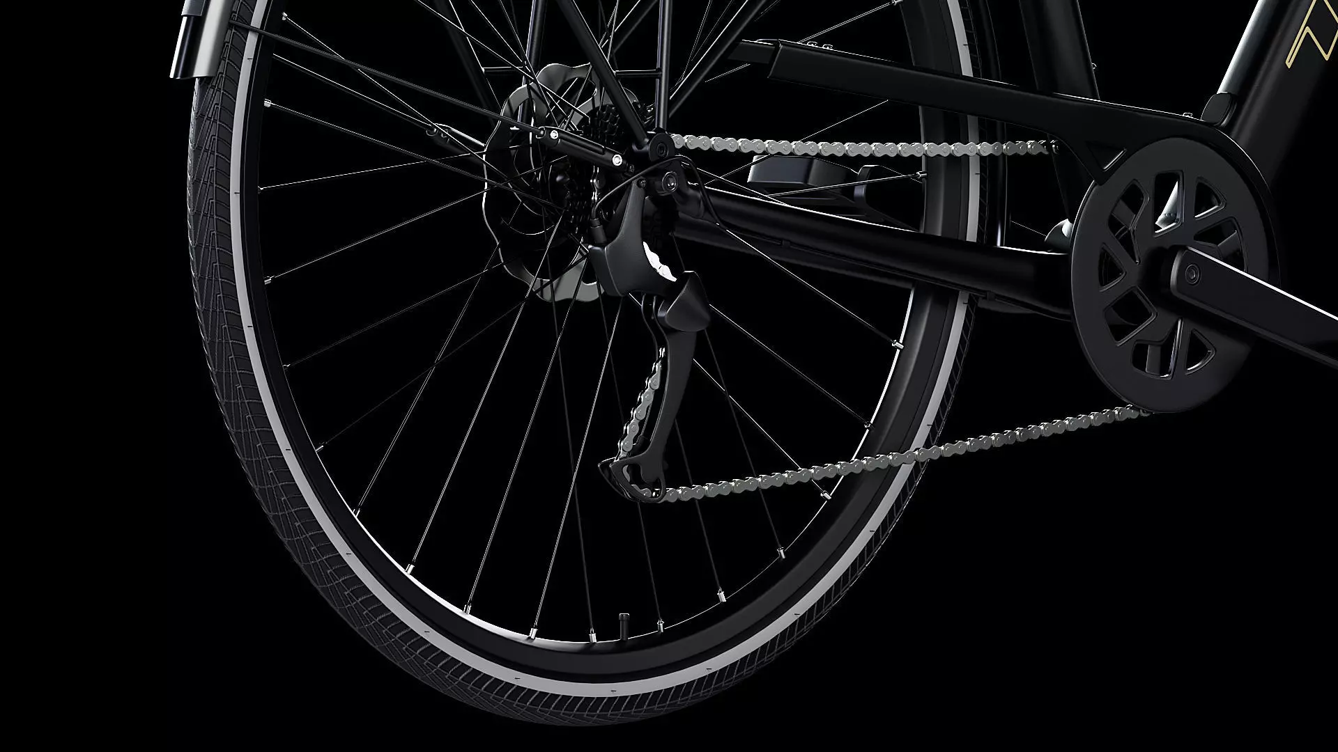 Trek FX 2 Hybrid Bicycle Low-poly 3D model_7