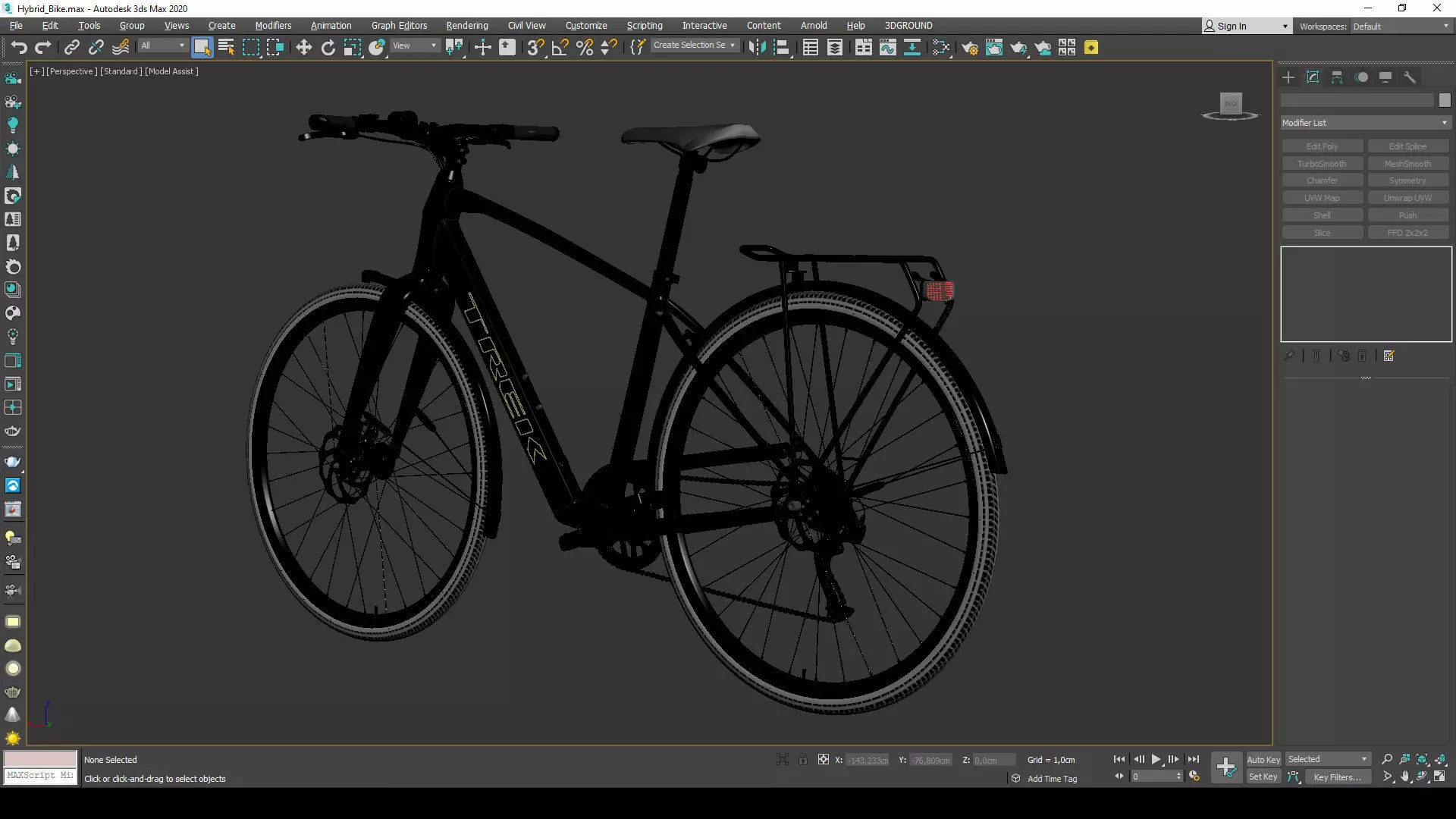 Trek FX 2 Hybrid Bicycle Low-poly 3D model_19