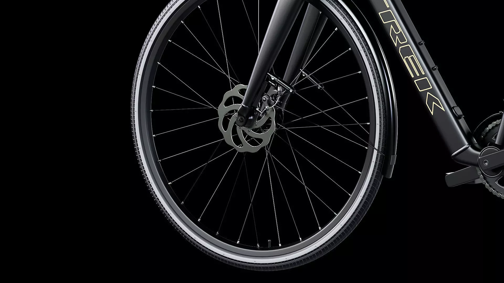 Trek FX 2 Hybrid Bicycle Low-poly 3D model_8