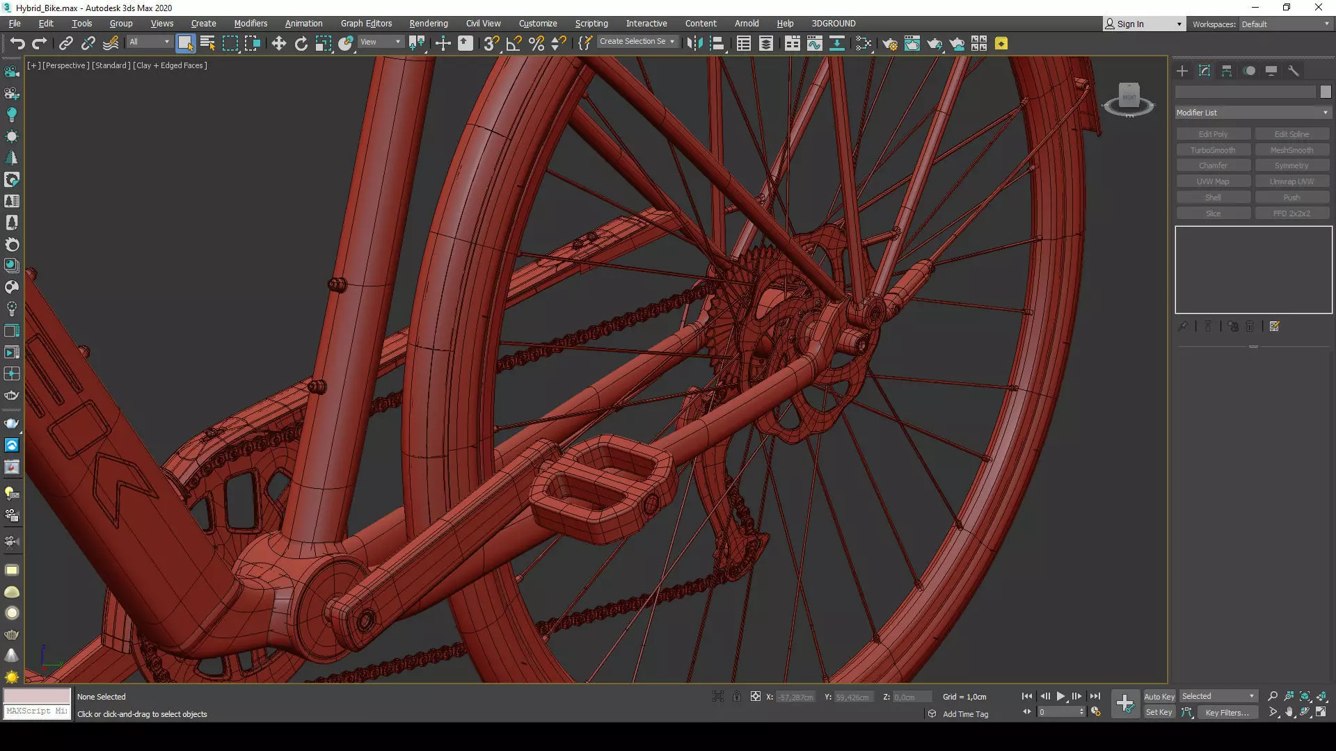Trek FX 2 Hybrid Bicycle Low-poly 3D model_16
