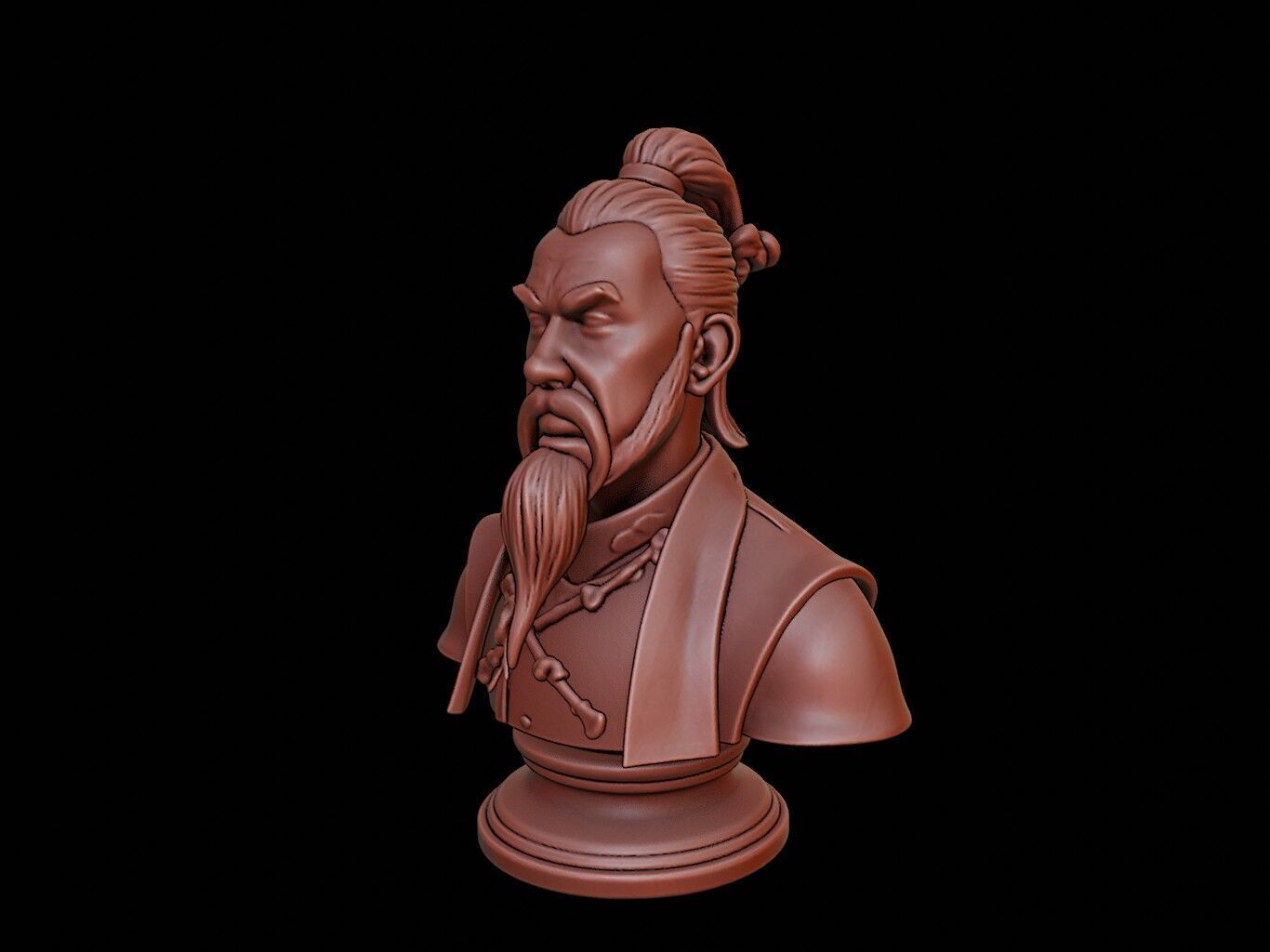 Zhuge Liang Bust 3D print model_2