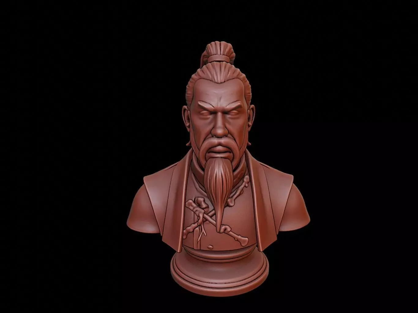 Zhuge Liang Bust 3D print model_0