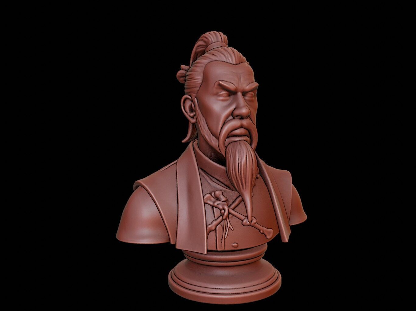 Zhuge Liang Bust 3D print model_1