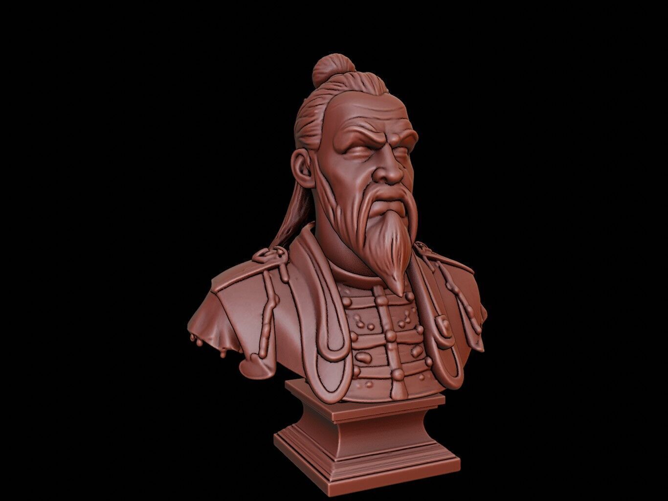 Zhuge Liang Bust 3D print model_1