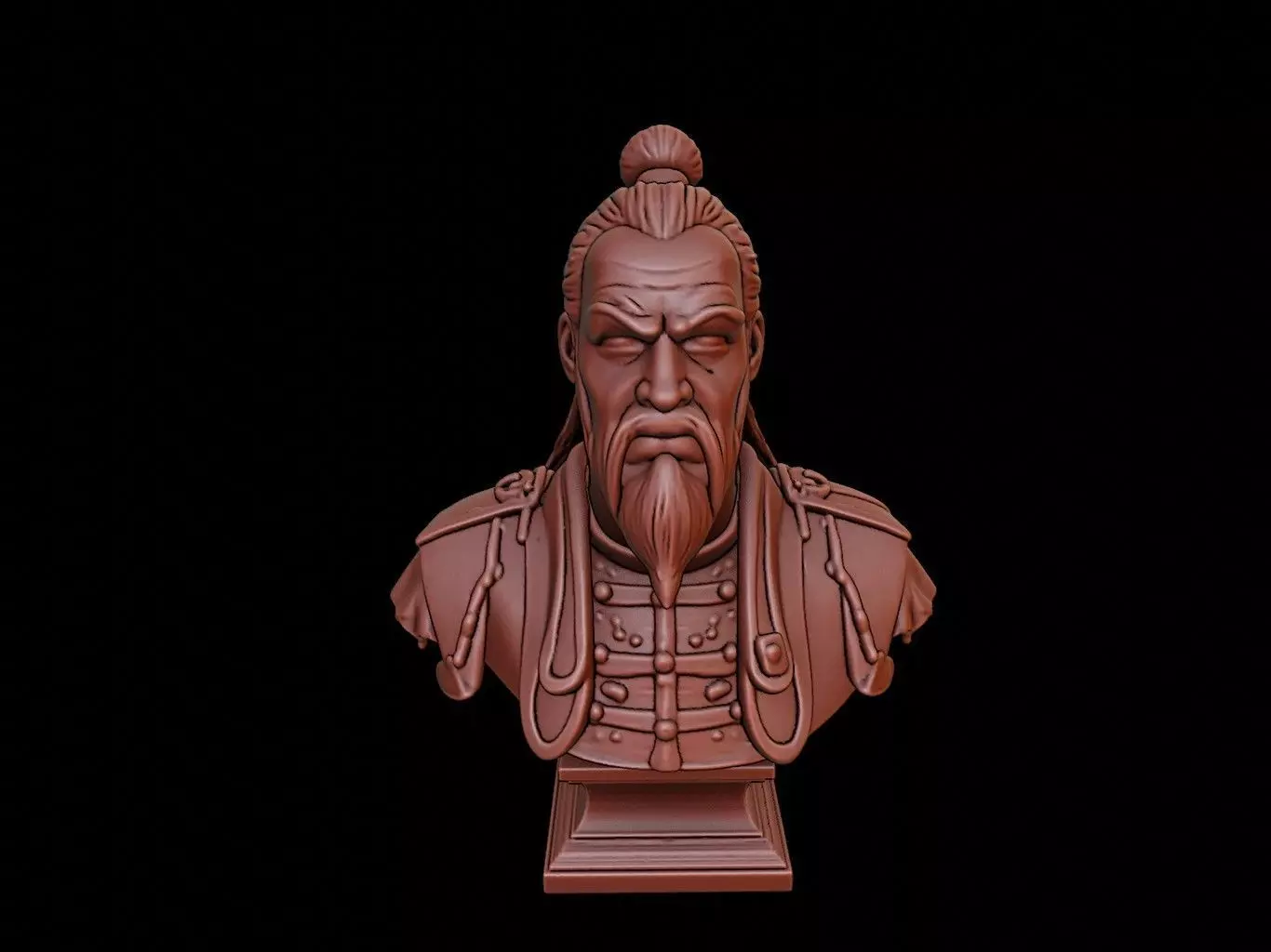 Zhuge Liang Bust 3D print model_0