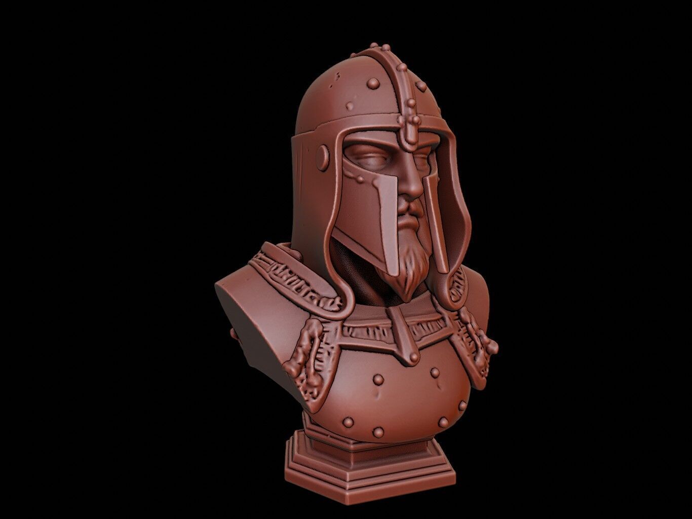knight Bust 3D print model_1