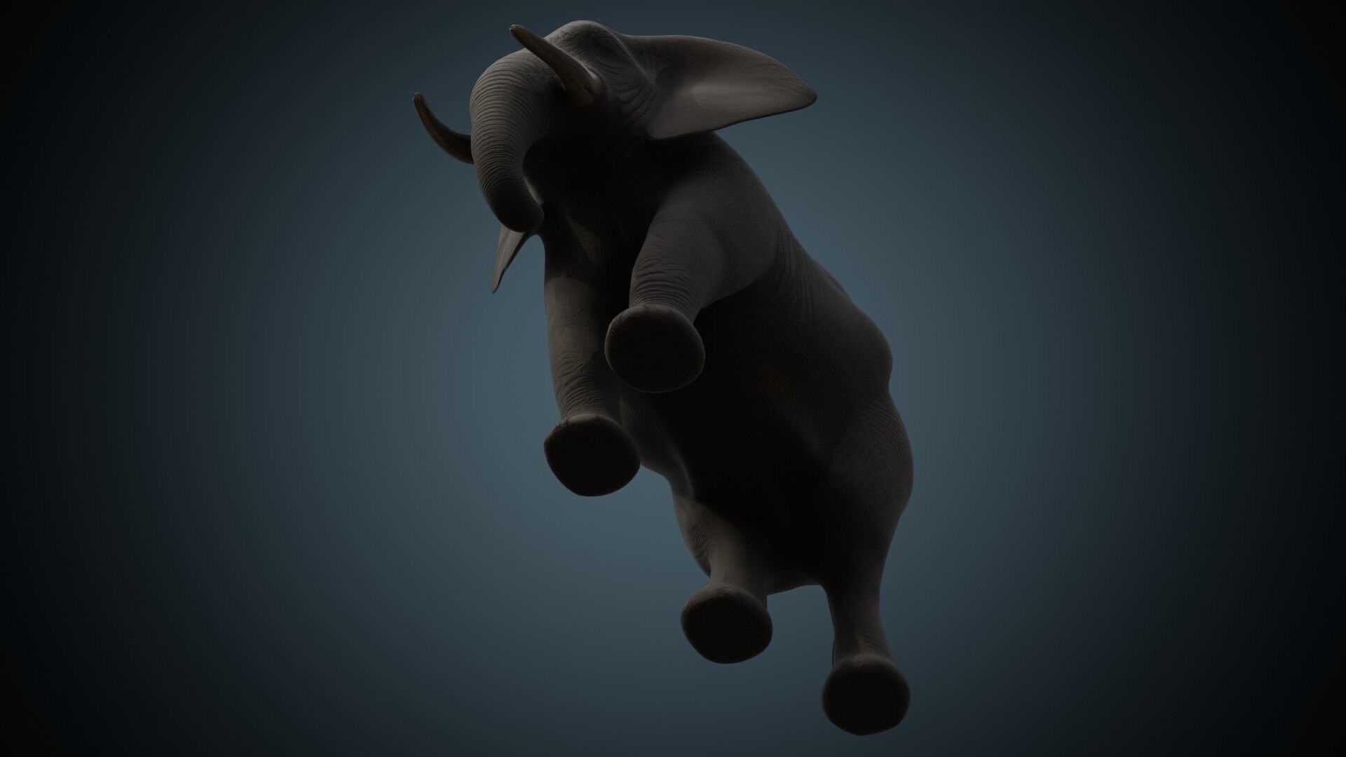 Elephant 1 Lowpoly Low-poly 3D model_4