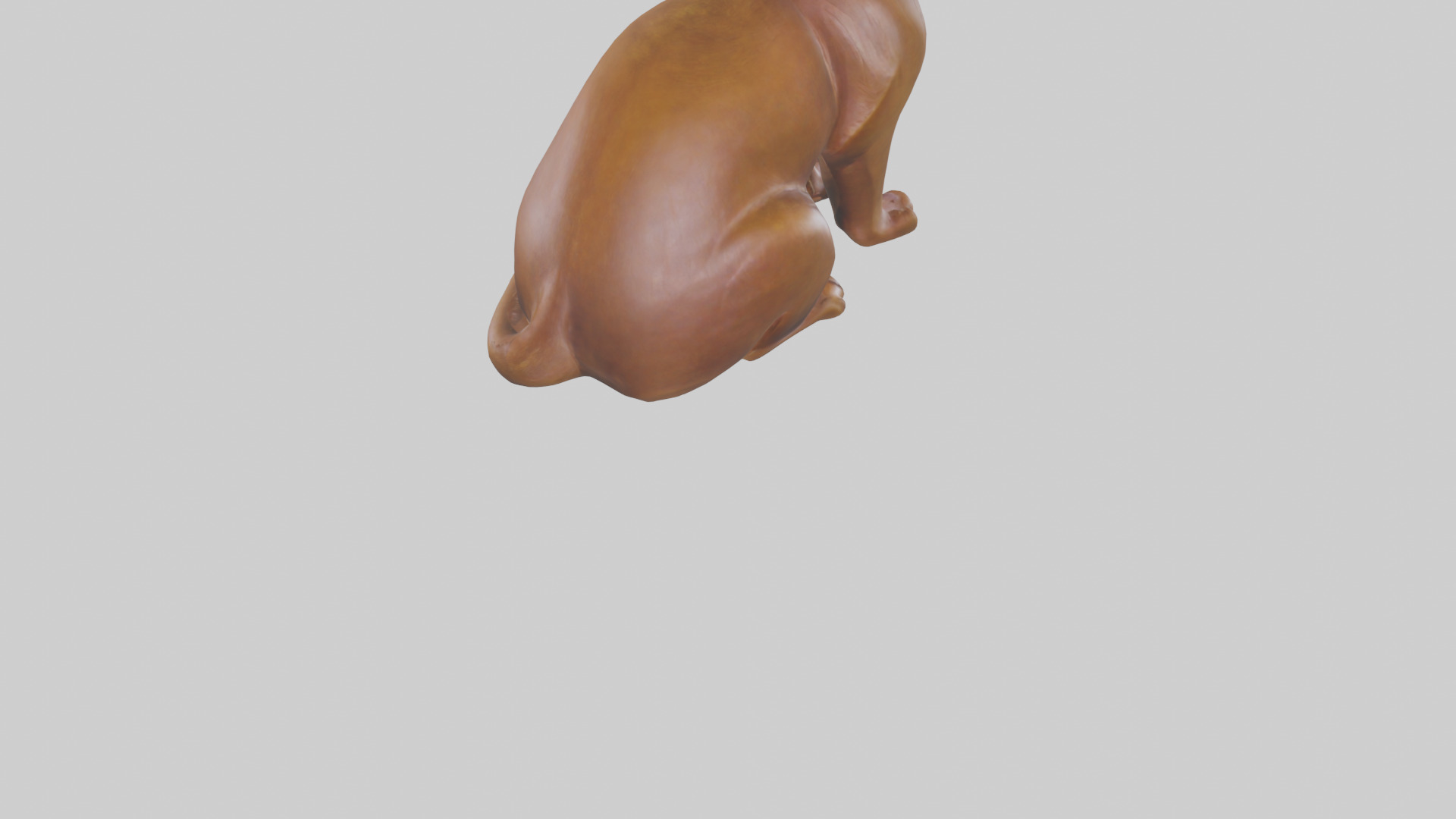Burmese Cat statue model Low-poly 3D model_4