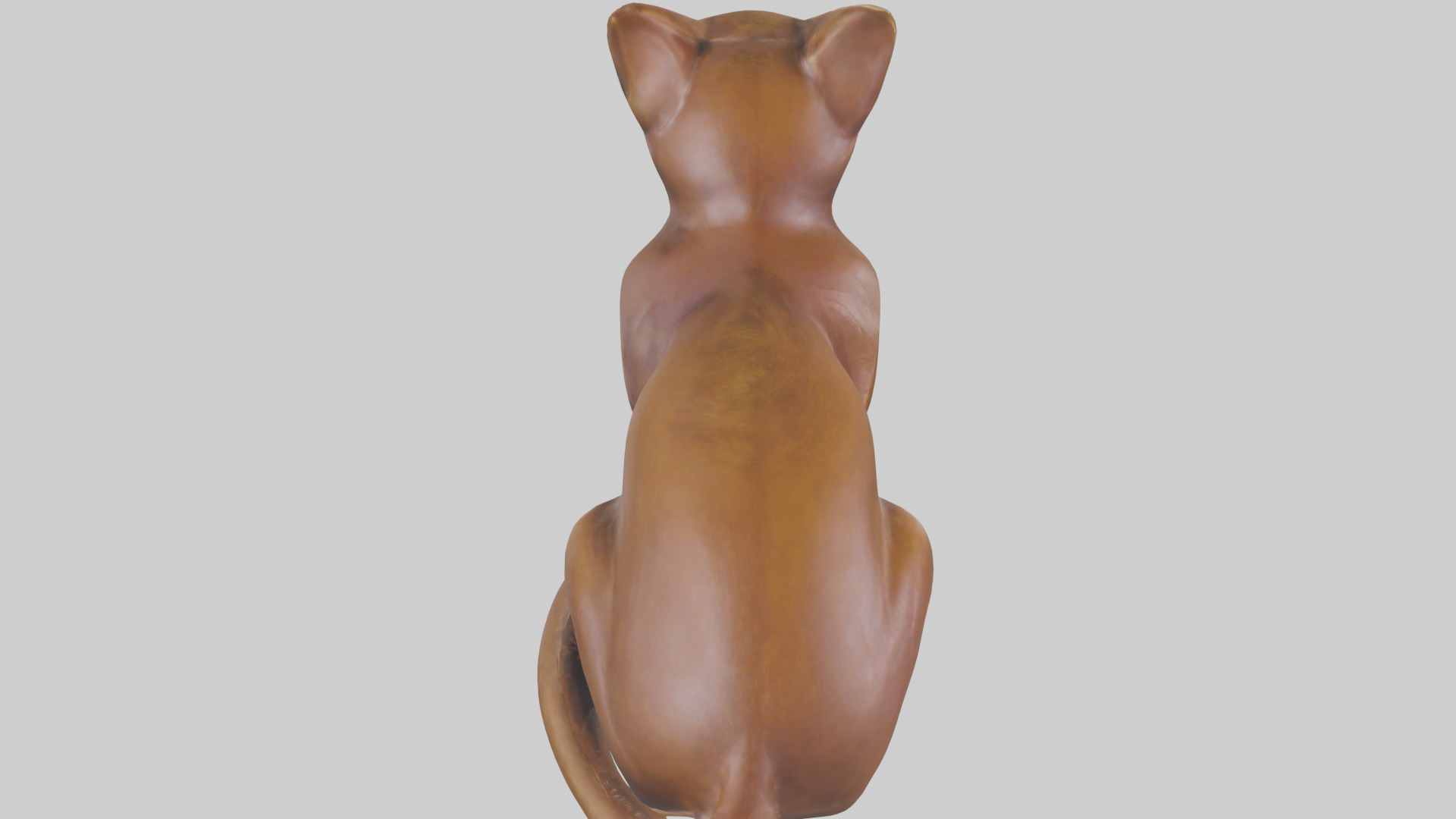 Burmese Cat statue model Low-poly 3D model_25