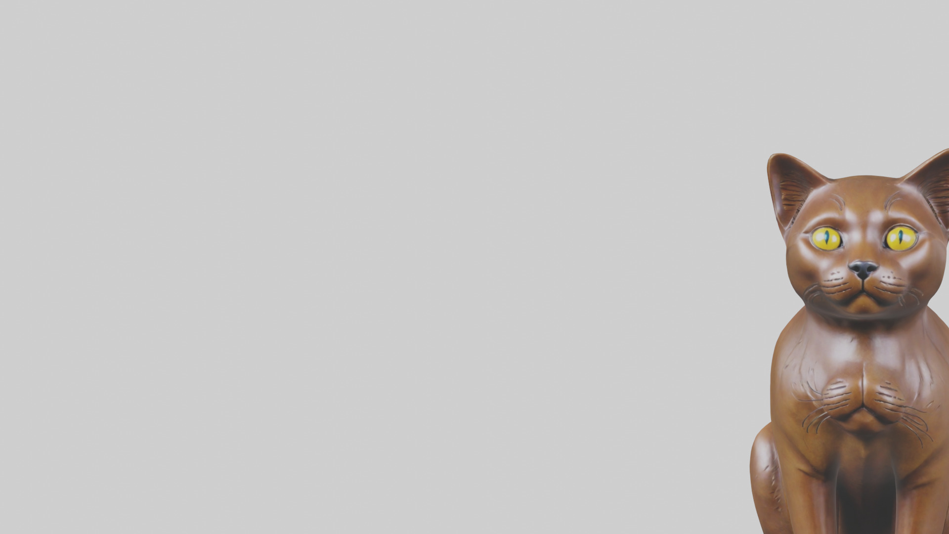 Burmese Cat statue model Low-poly 3D model_21