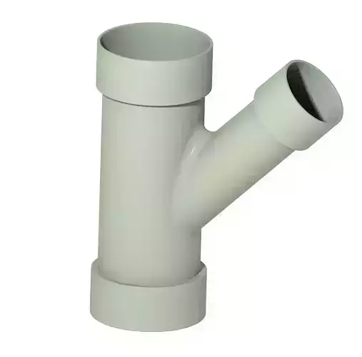 PVC Plumbing Reducing Y Fitting 3D print model