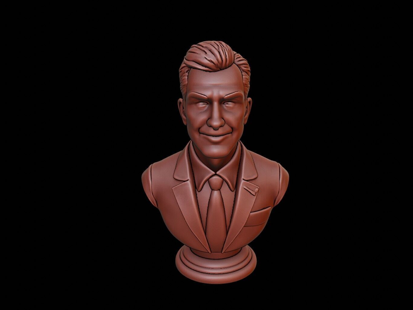 Accountant Bust 3D print model_1