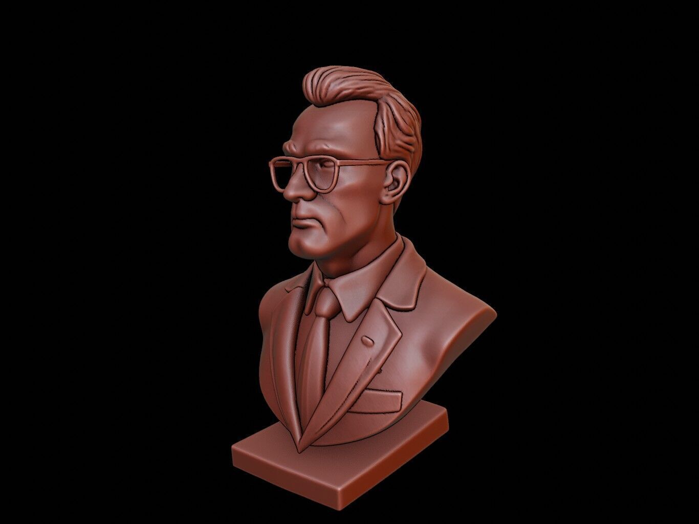 Accountant Bust 3D print model_2
