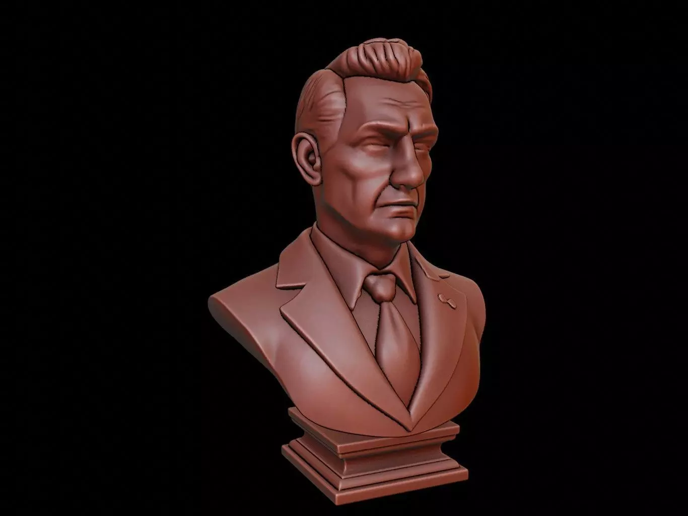 Actor Bust 3D print model_0