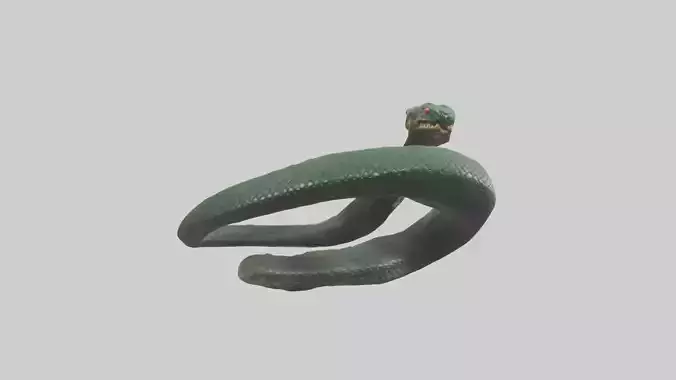 Bushmaster Snake statue model Low-poly 3D model
