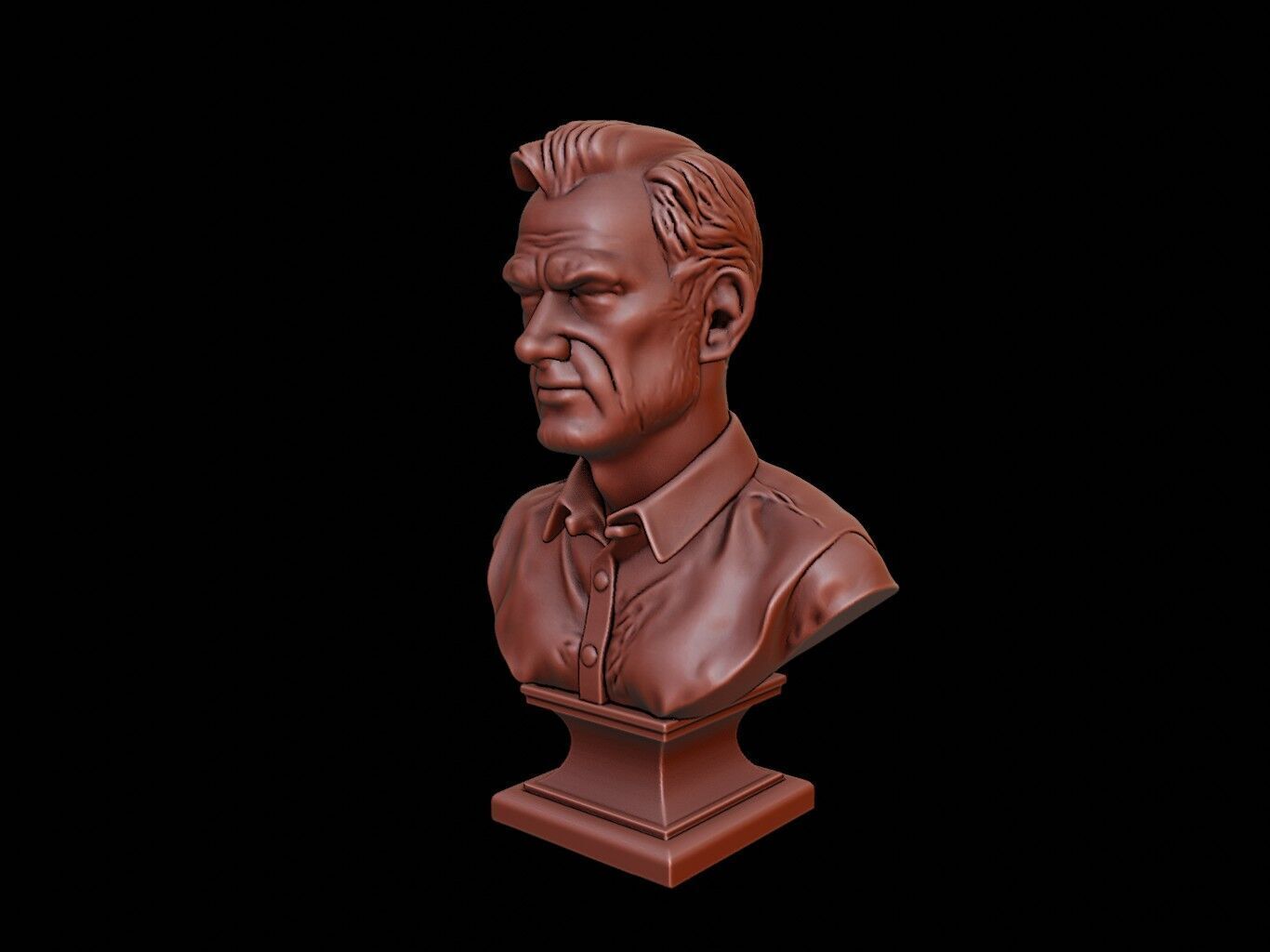 Architect Bust 3D print model_2