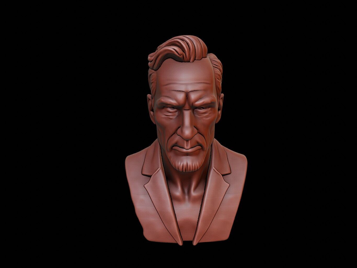 Artist Bust 3D print model_1