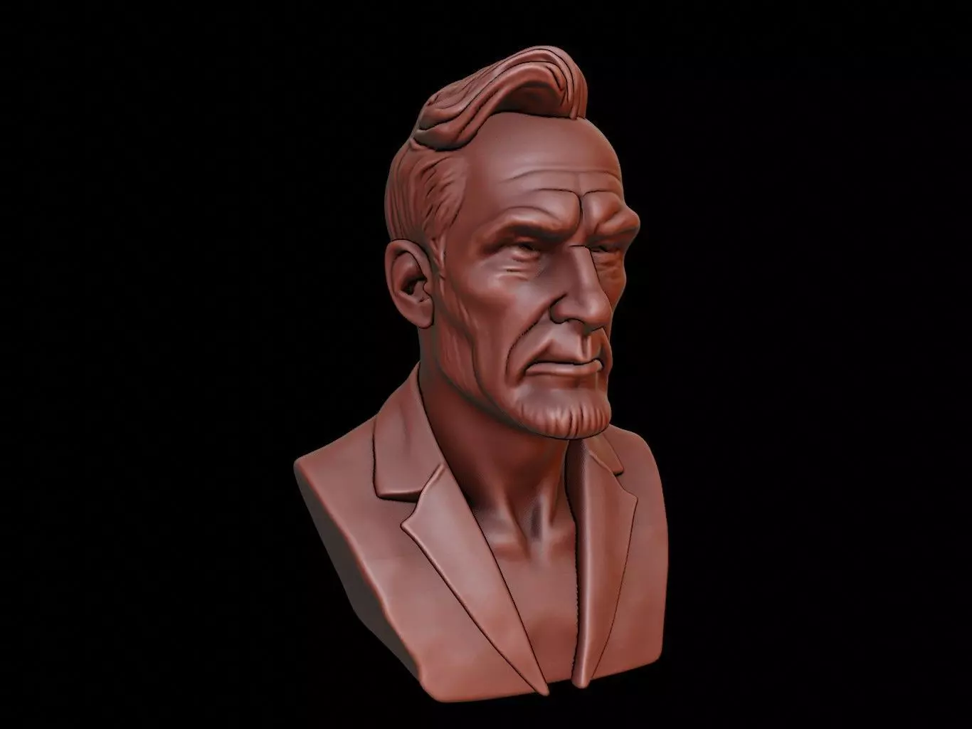 Artist Bust 3D print model_0