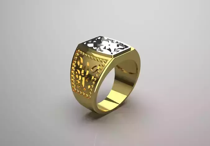 man gold ring mr0111