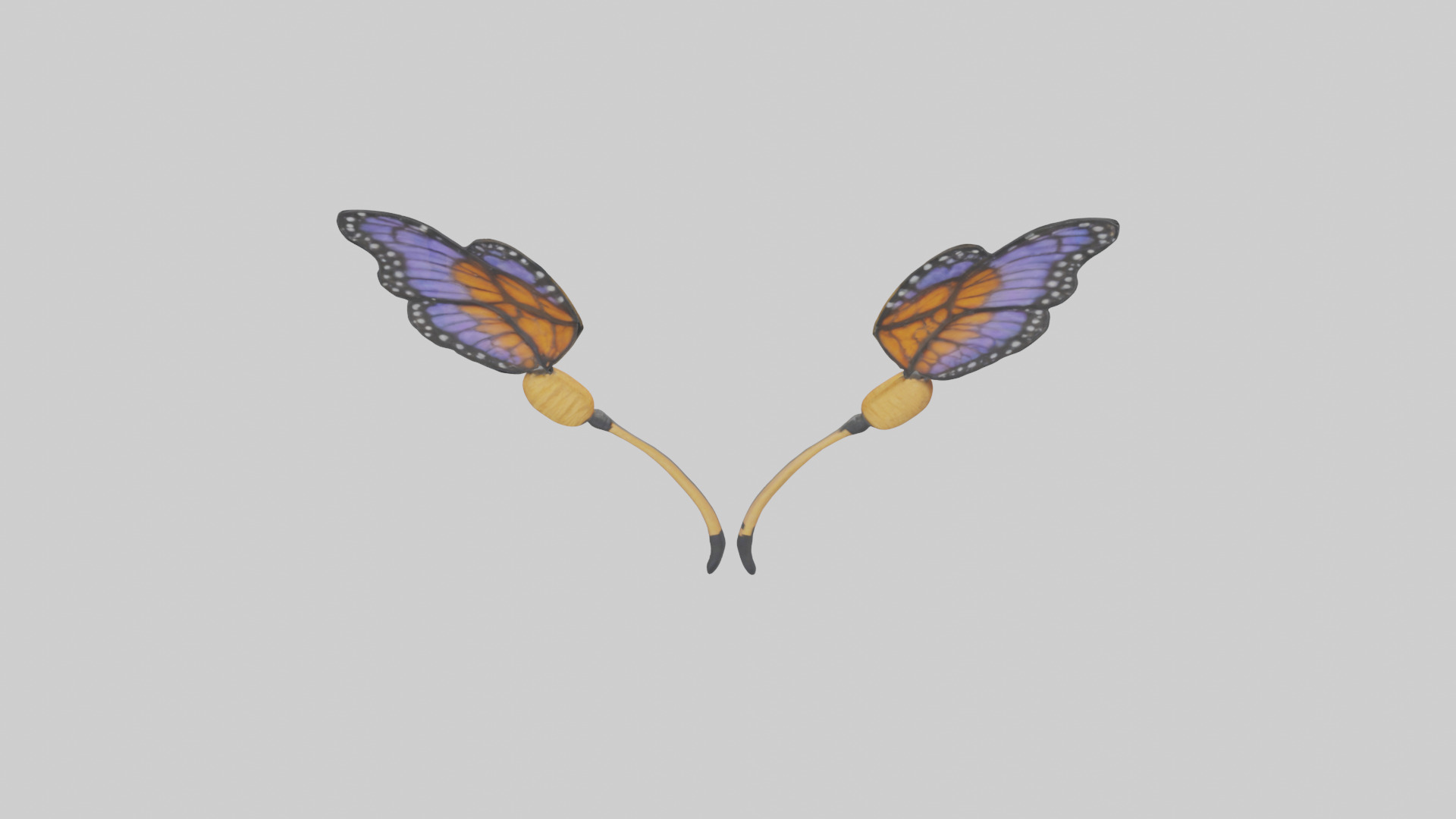 Butterfly Antennae Model Low-poly 3D model_16