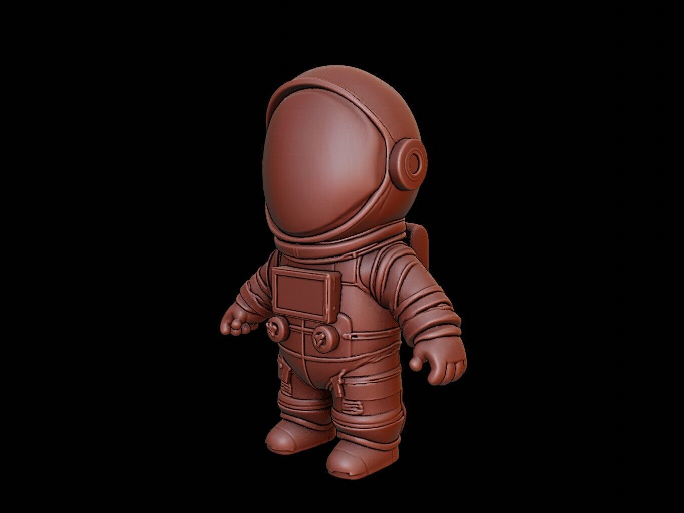 Astronaut Bust 3D print model_2