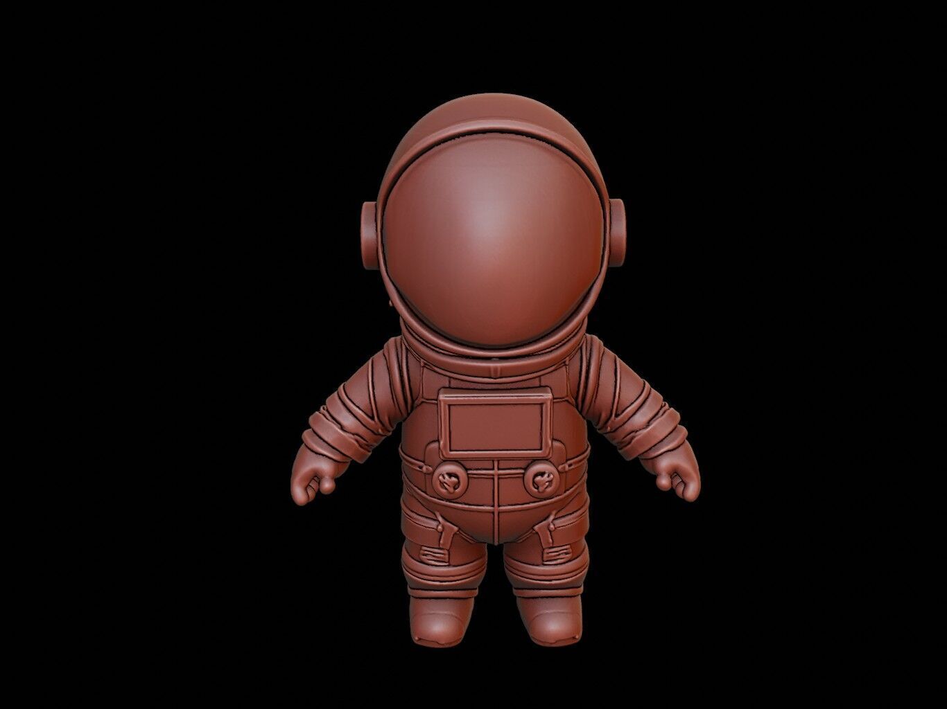 Astronaut Bust 3D print model_1