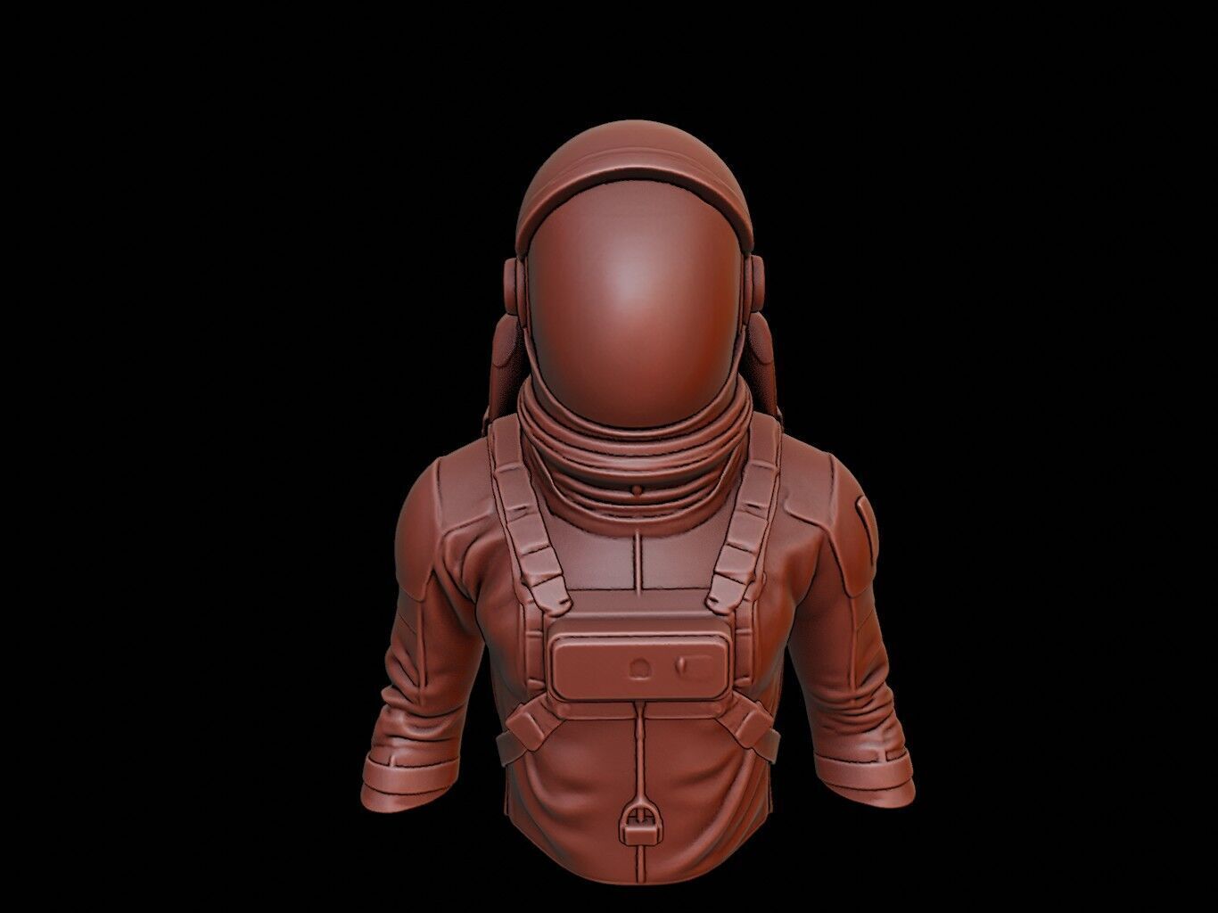 Astronaut Bust 3D print model_1