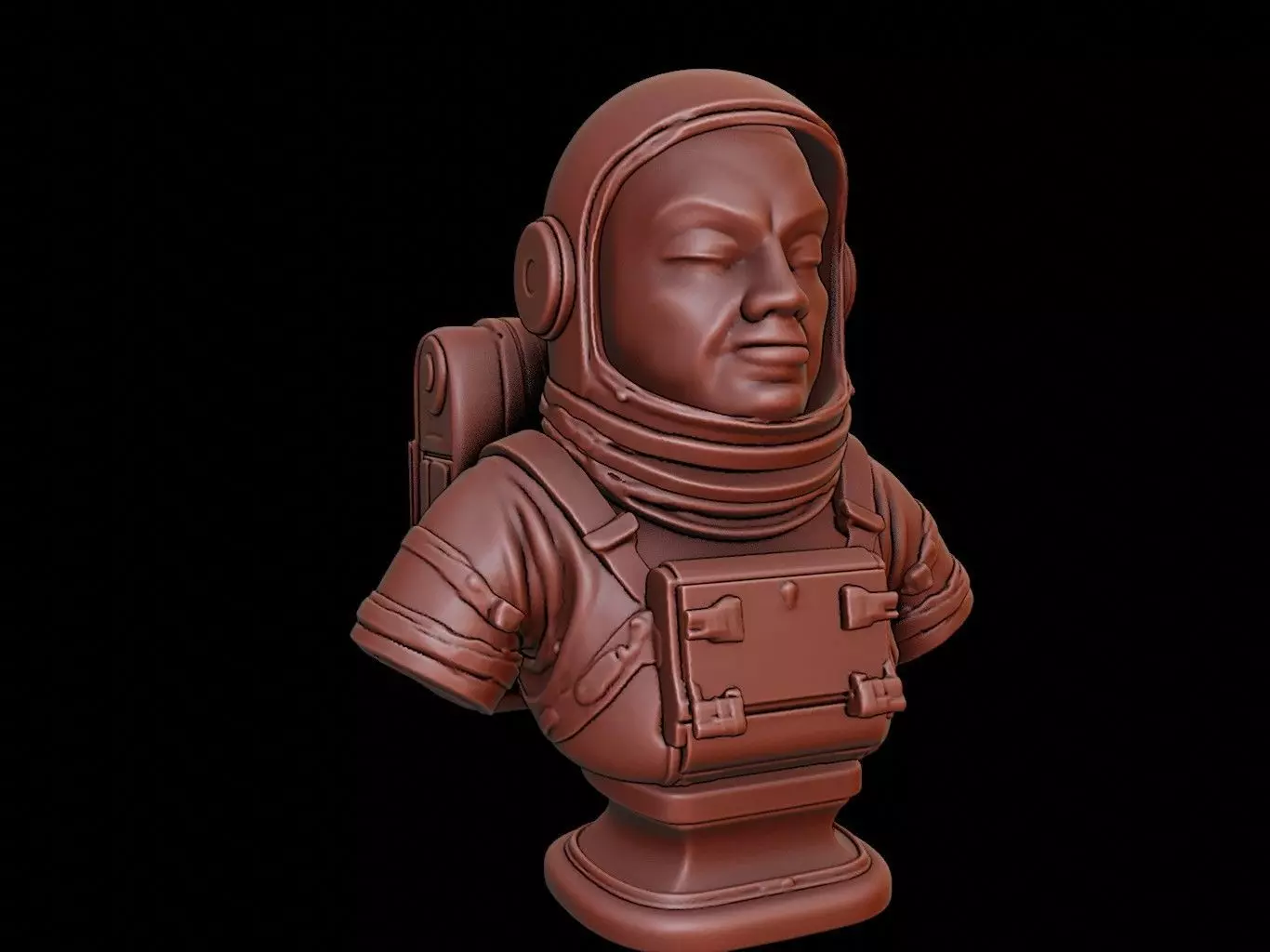 Astronaut Bust 3D print model