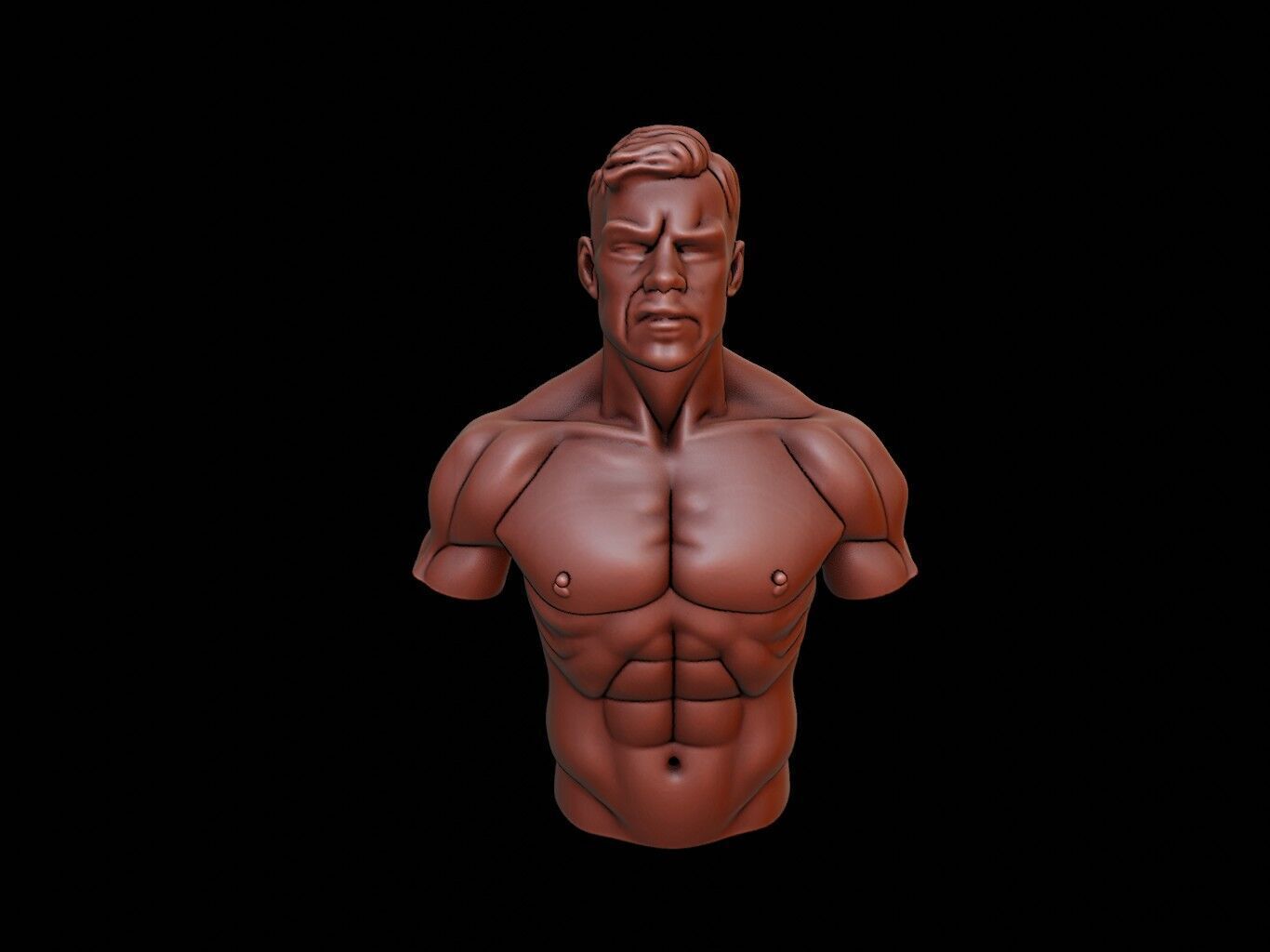 Athlete Bust 3D print model_1