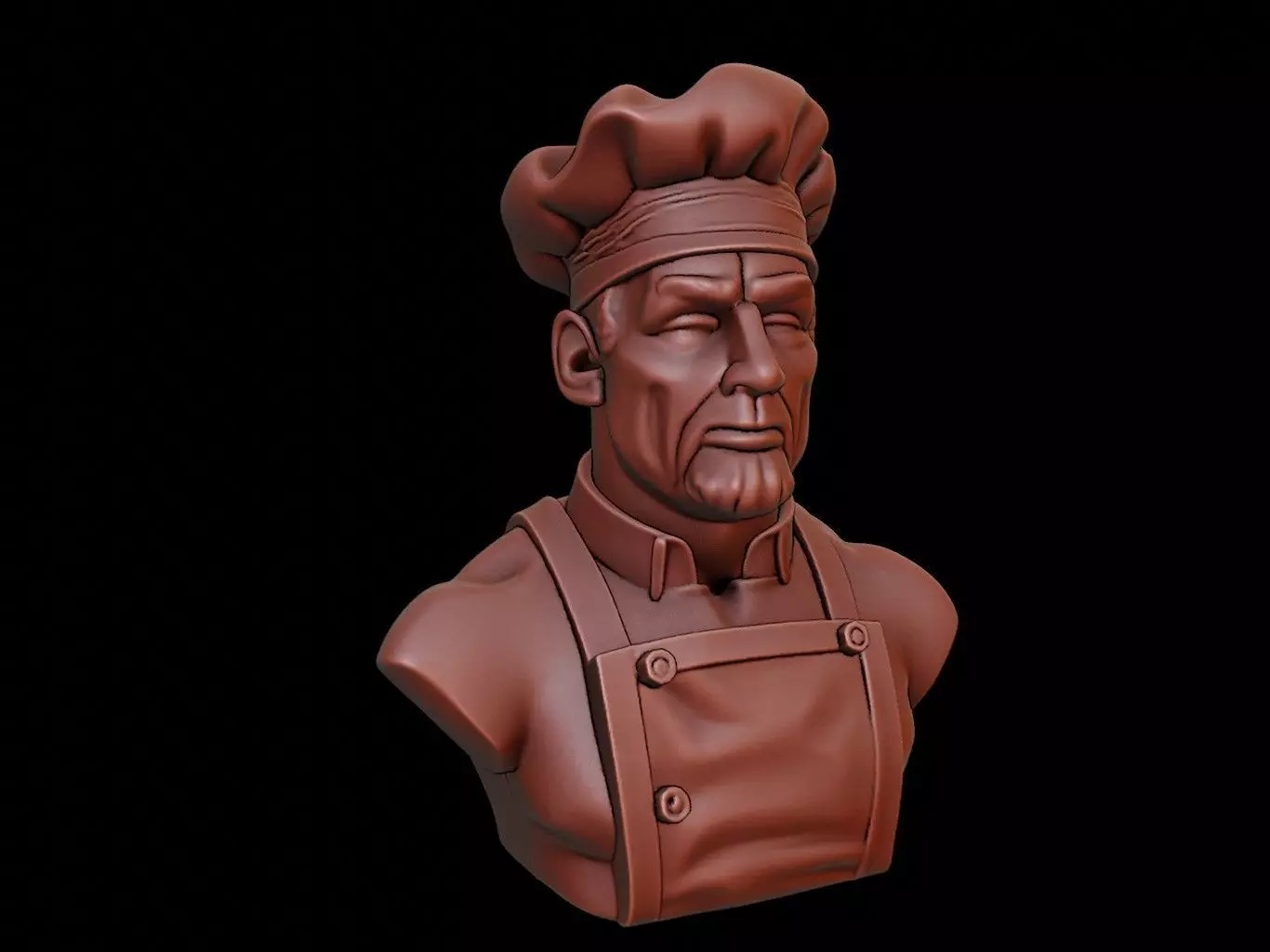 Baker Bust 3D print model