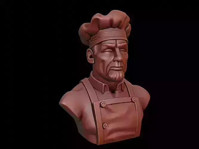 Baker Bust 3D print model