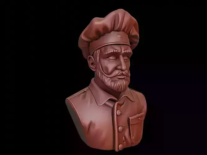 Baker Bust 3D print model