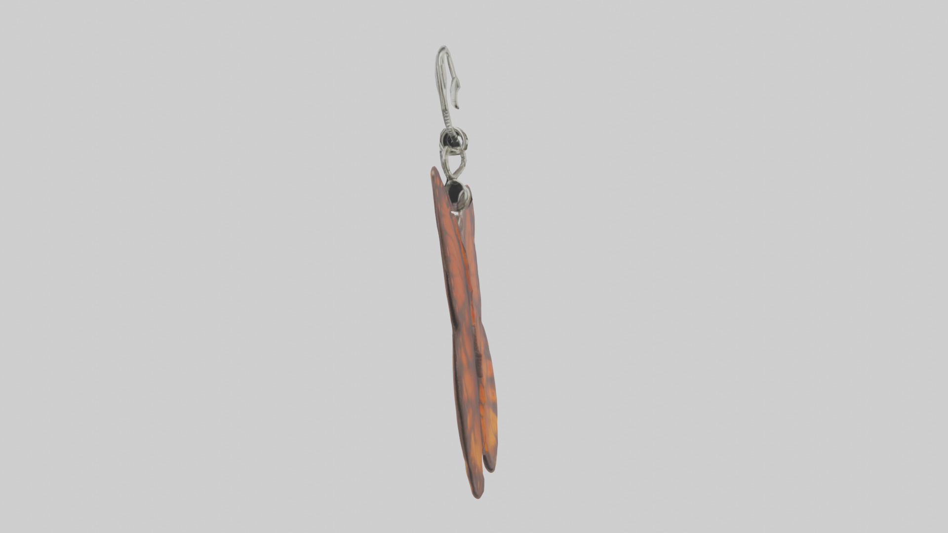 Butterfly keychain model Low-poly 3D model_9