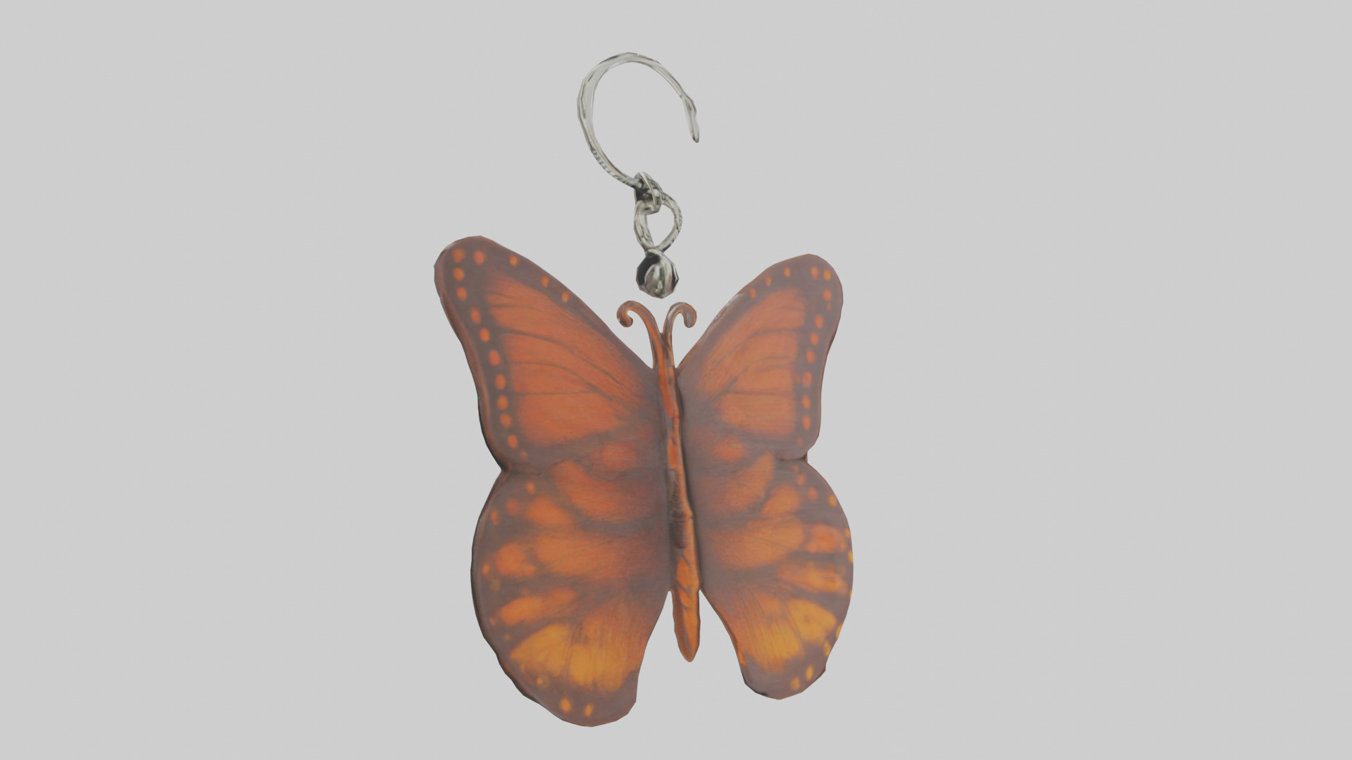 Butterfly keychain model Low-poly 3D model_8