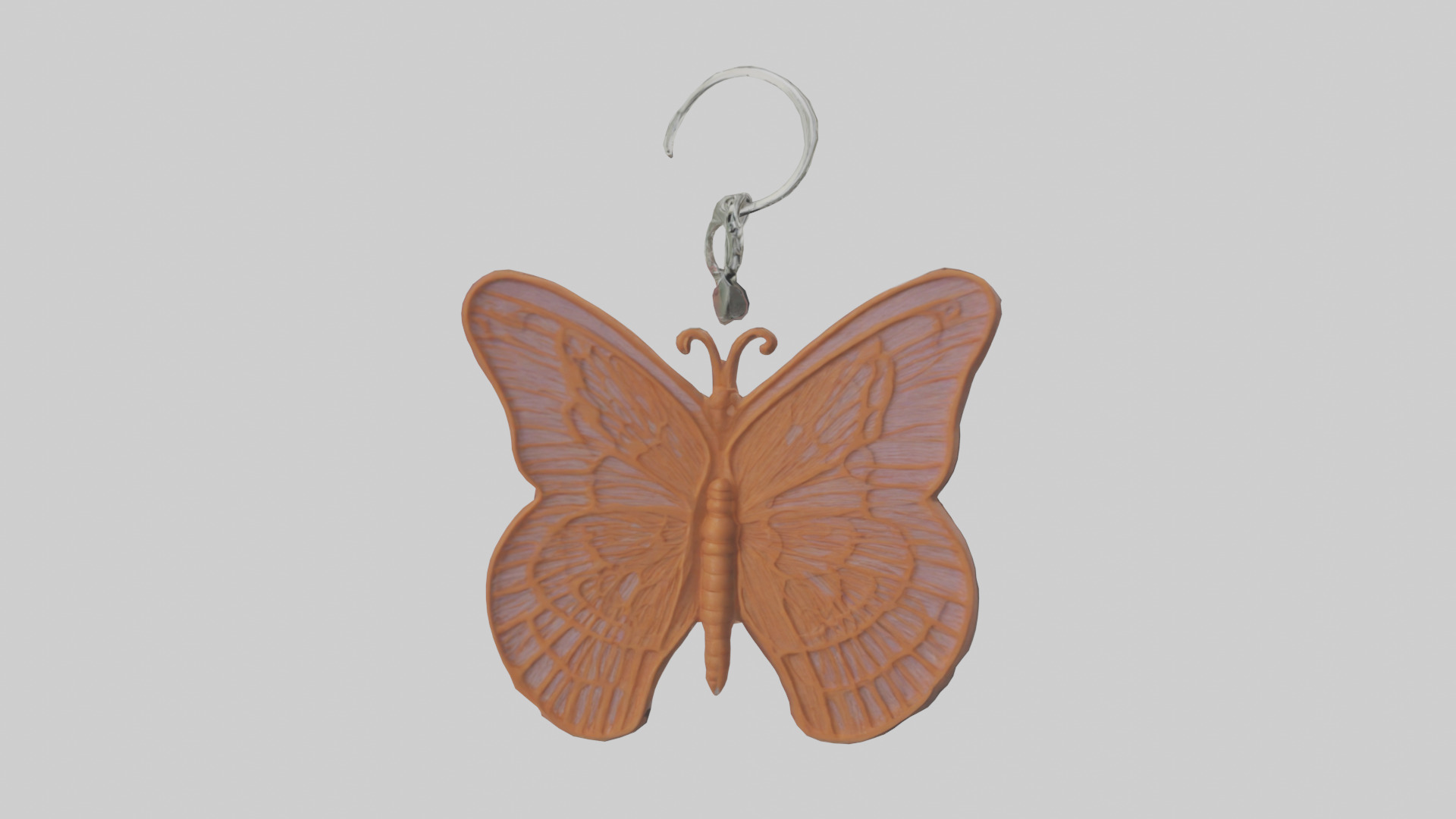 Butterfly keychain model Low-poly 3D model_13