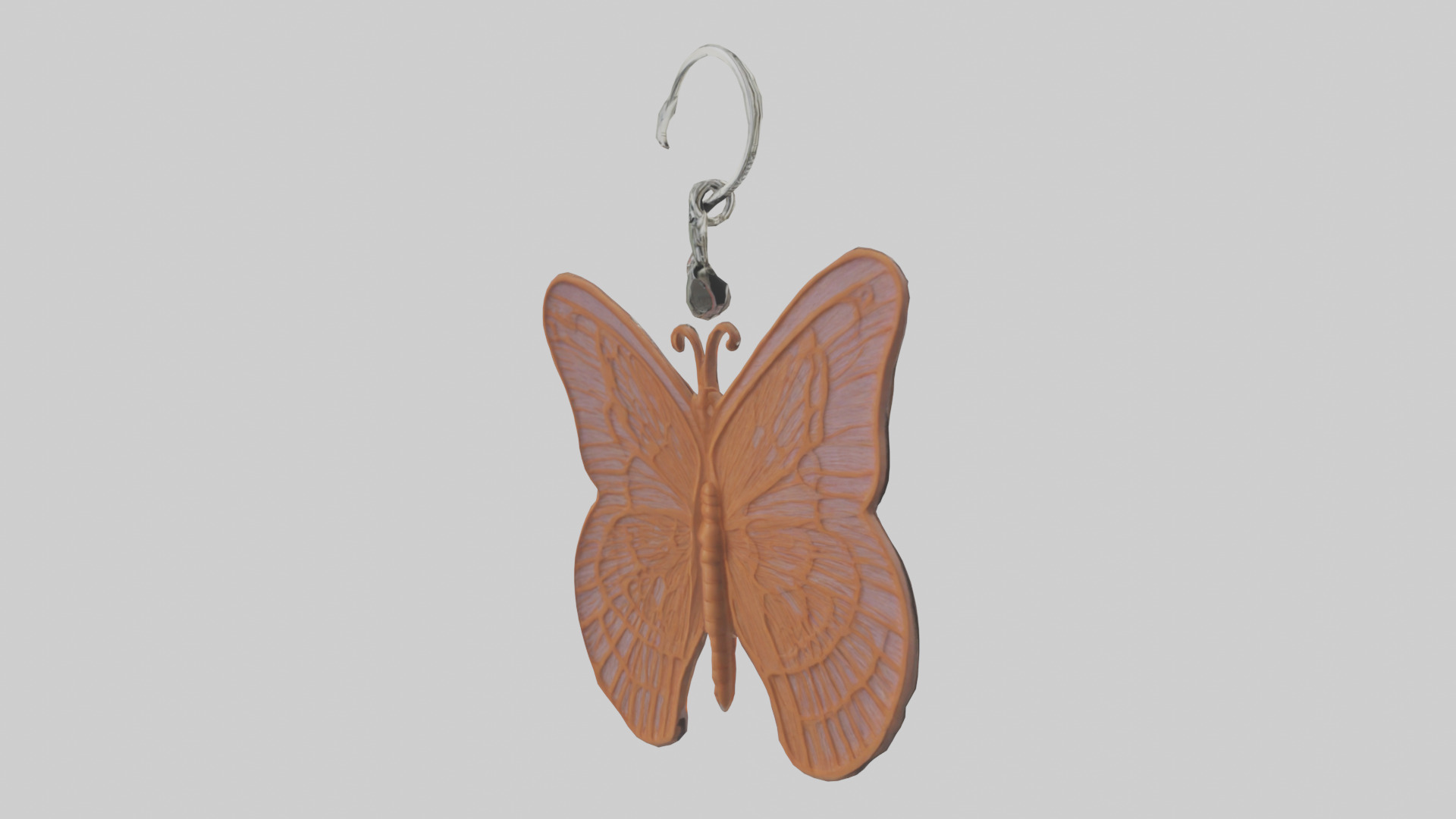 Butterfly keychain model Low-poly 3D model_7