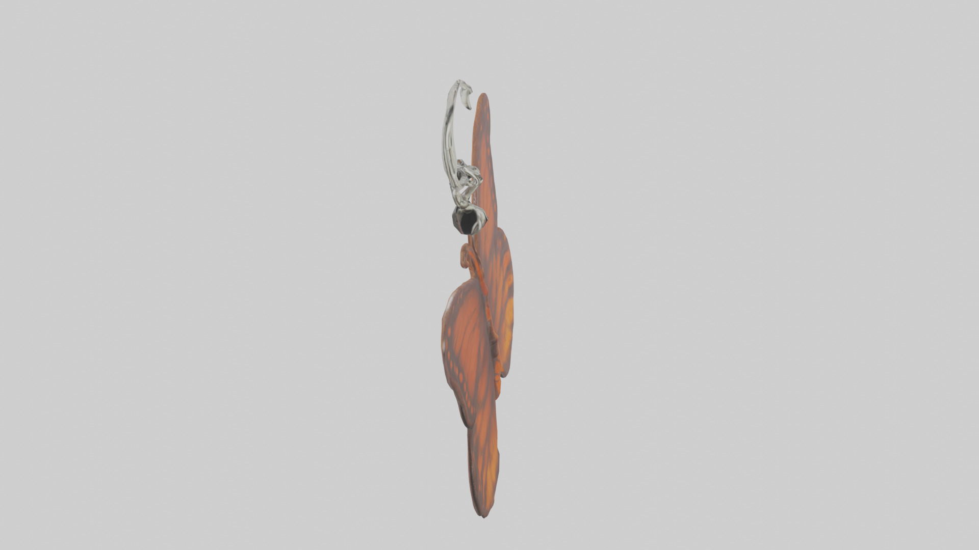 Butterfly keychain model Low-poly 3D model_16