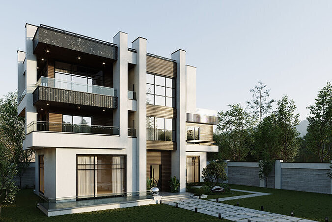 Modern Villa 05 3D model 3