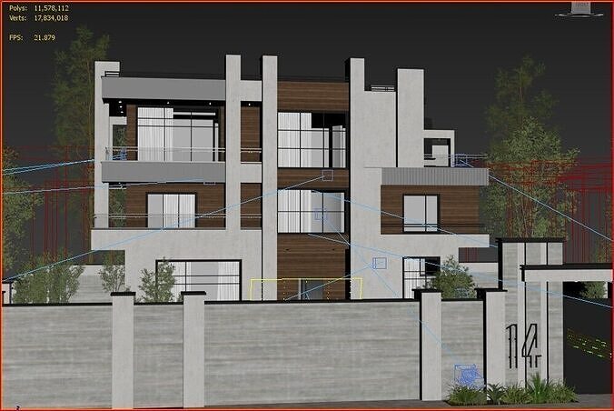 Modern Villa 05 3D model 4