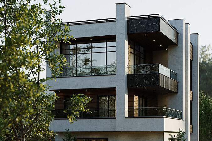 Modern Villa 05 3D model 2