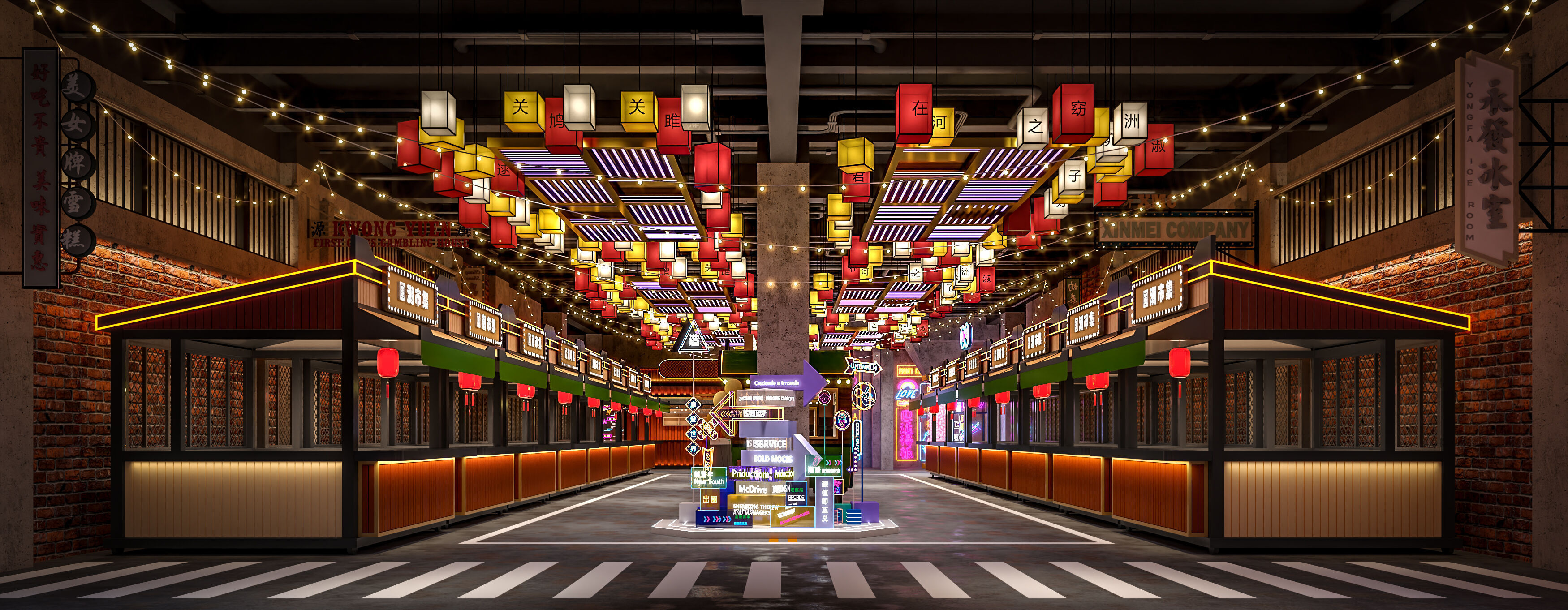 Neon Store 3D model_2