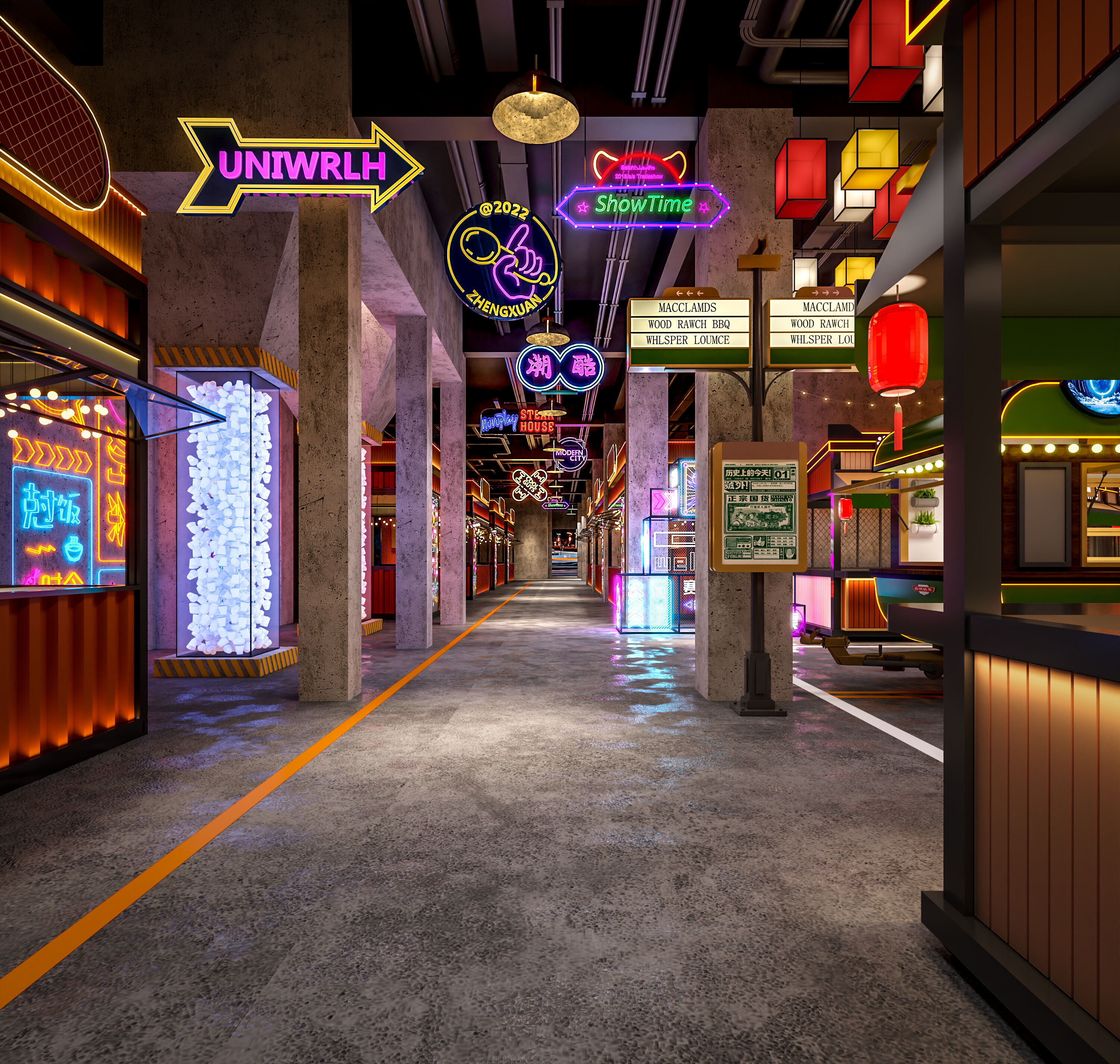 Neon Store 3D model_3