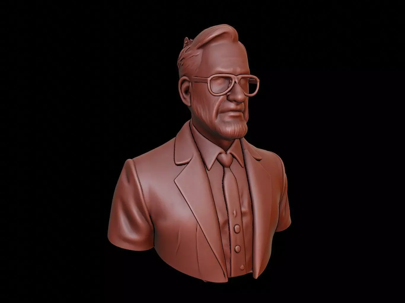 Biologist Bust 3D print model_0