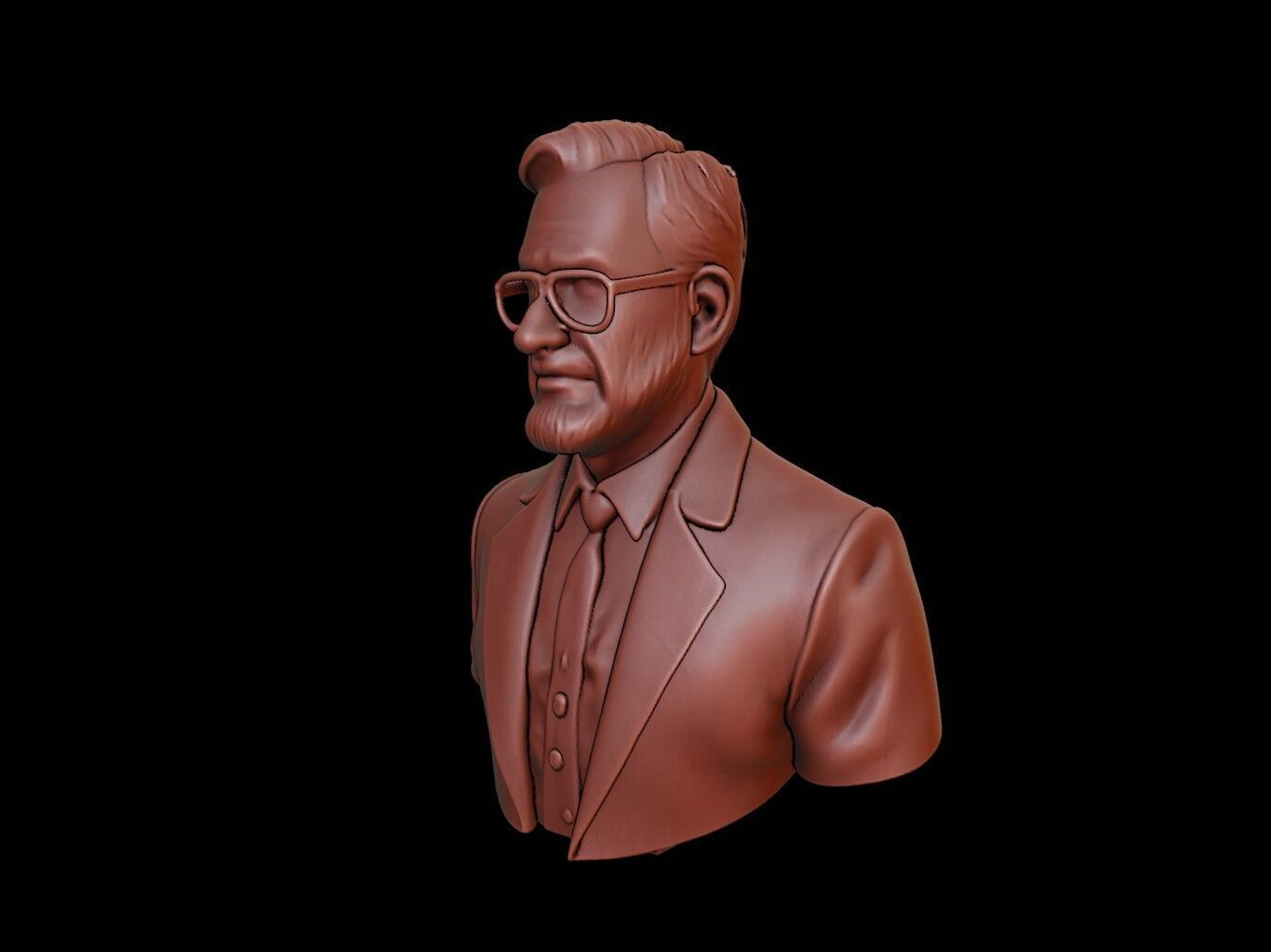 Biologist Bust 3D print model_2