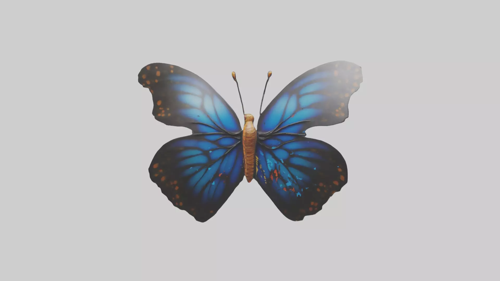 Butterfly Wings Model Low-poly 3D model_0