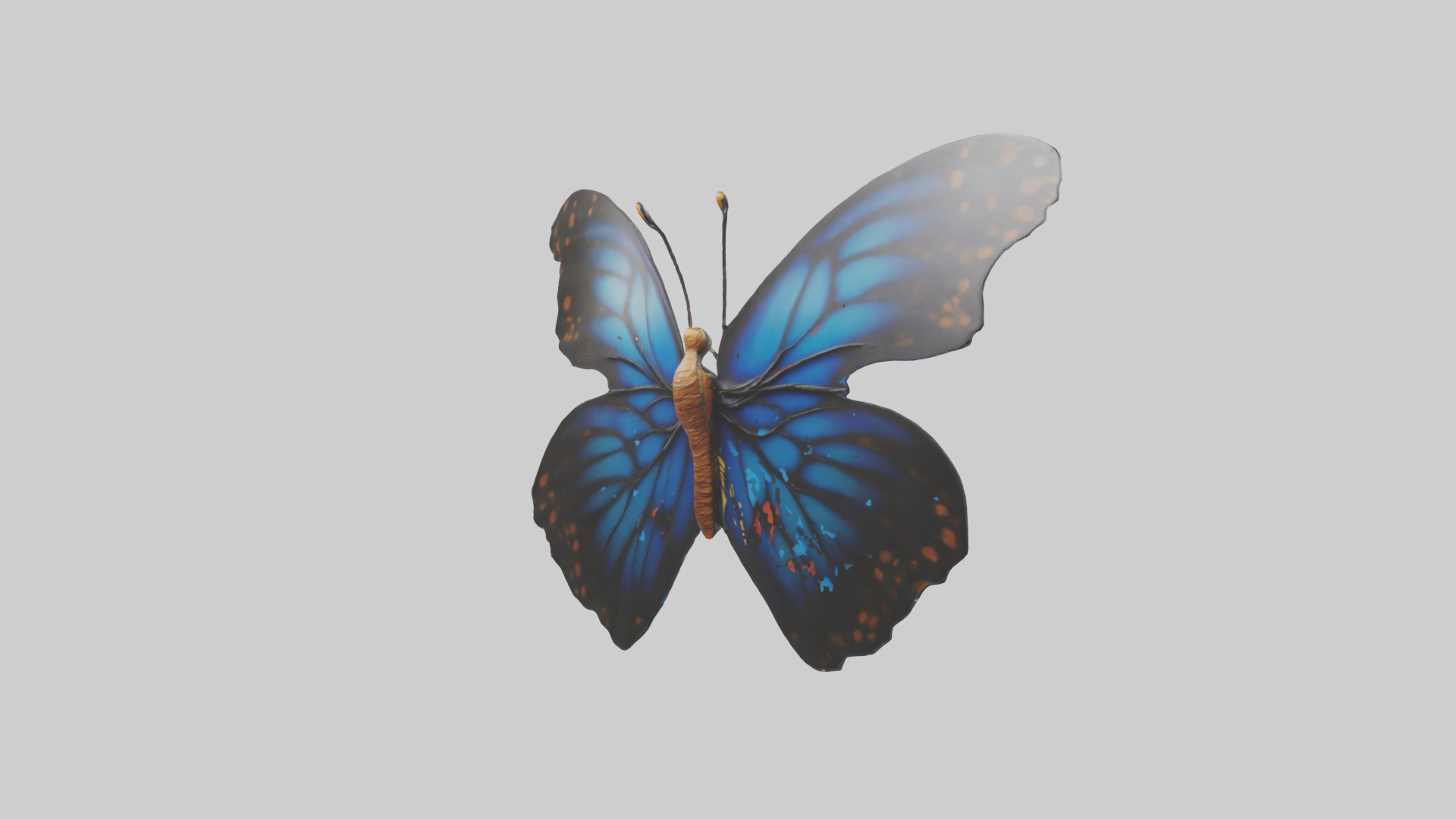 Butterfly Wings Model Low-poly 3D model_2